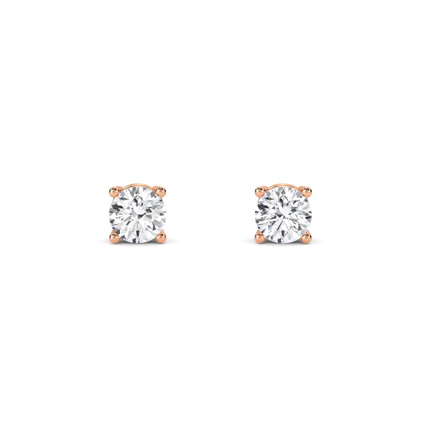 18 Kt Gold Lab Grown Diamond Stud Earrings