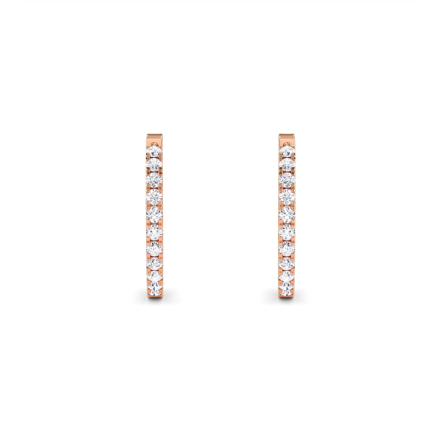 18 Kt Gold Lab Grown Diamond Hoop & Huggie Earrings