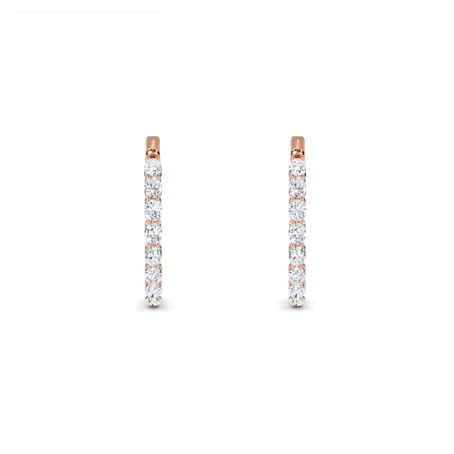 18 Kt Gold Lab Grown Diamond Hoop & Huggie Earrings