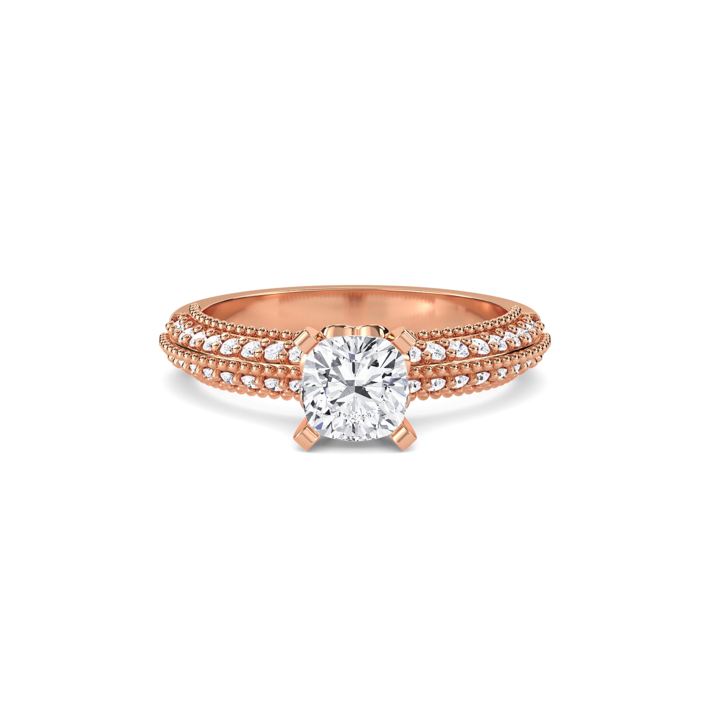 18 KT Gold Lab Grown Diamond Ring for Women