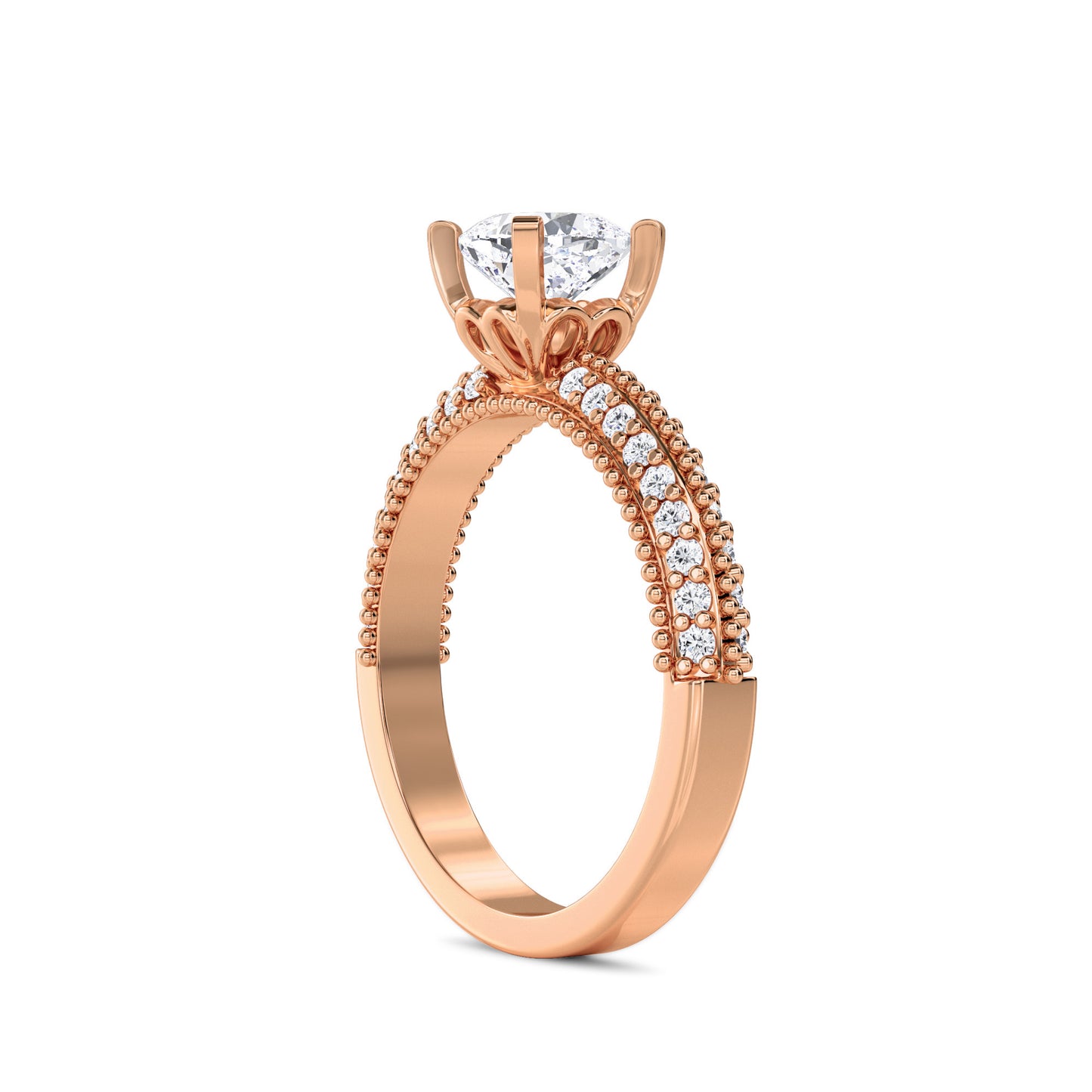 18 KT Gold Lab Grown Diamond Ring for Women