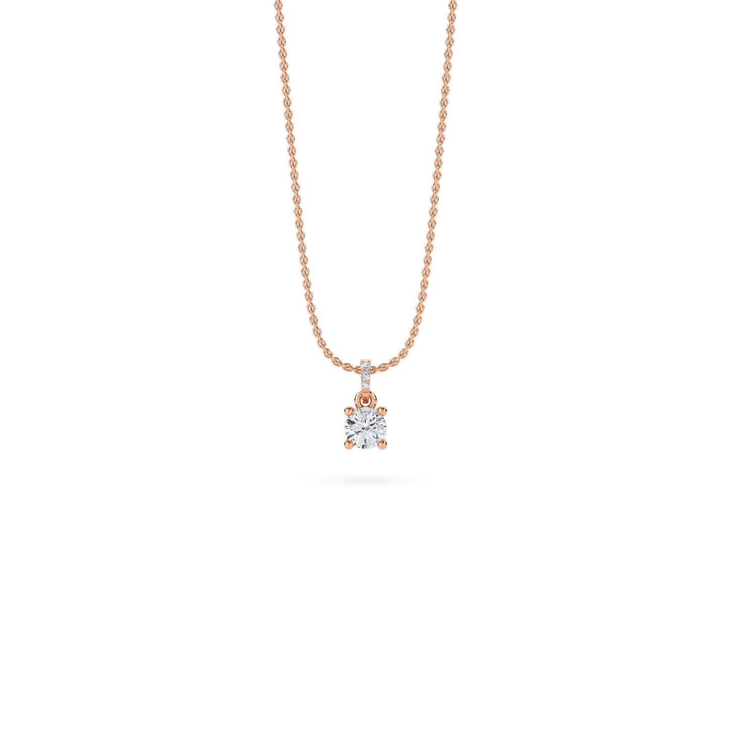 18 KT Gold Lab Grown Diamond Pendant