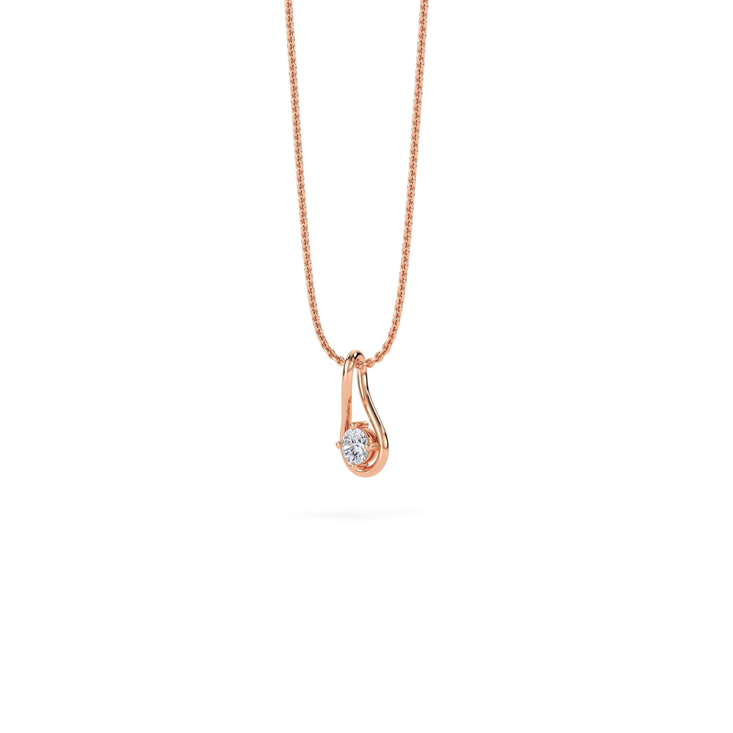 18 KT Gold Lab Grown Diamond Pendant