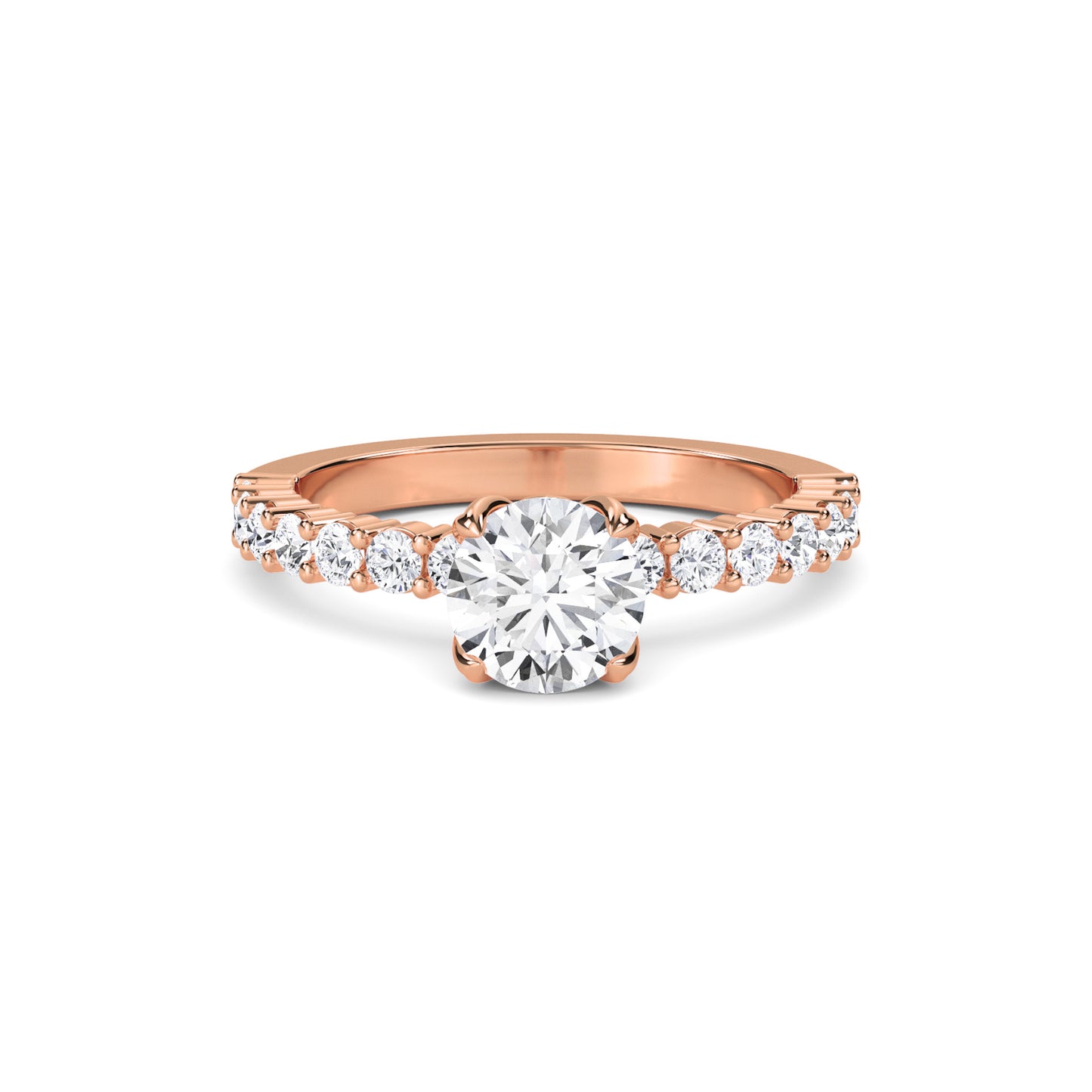 18 KT Gold Lab Grown Diamond Vintage Anniversary Ring for Women