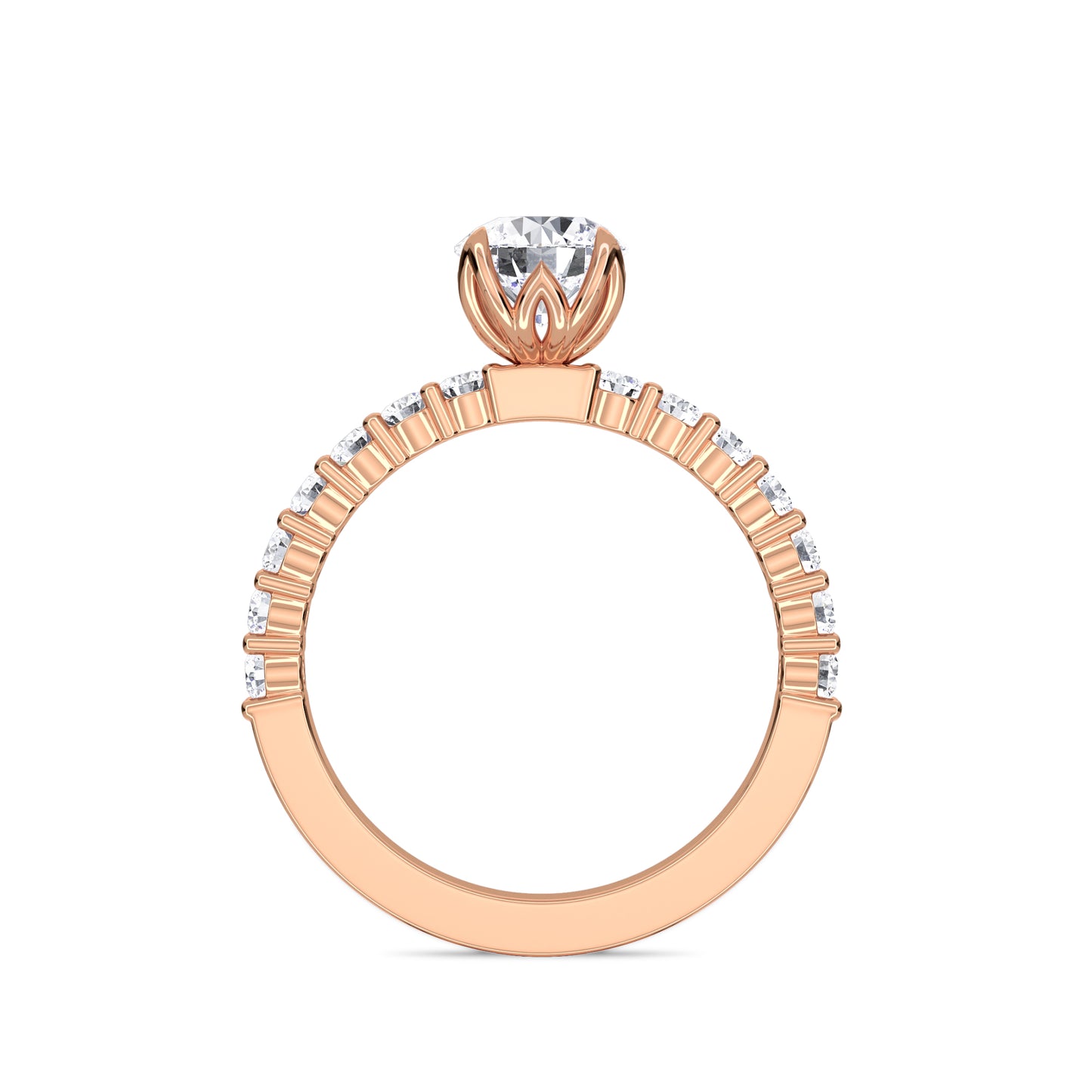 18 KT Gold Lab Grown Diamond Vintage Anniversary Ring for Women