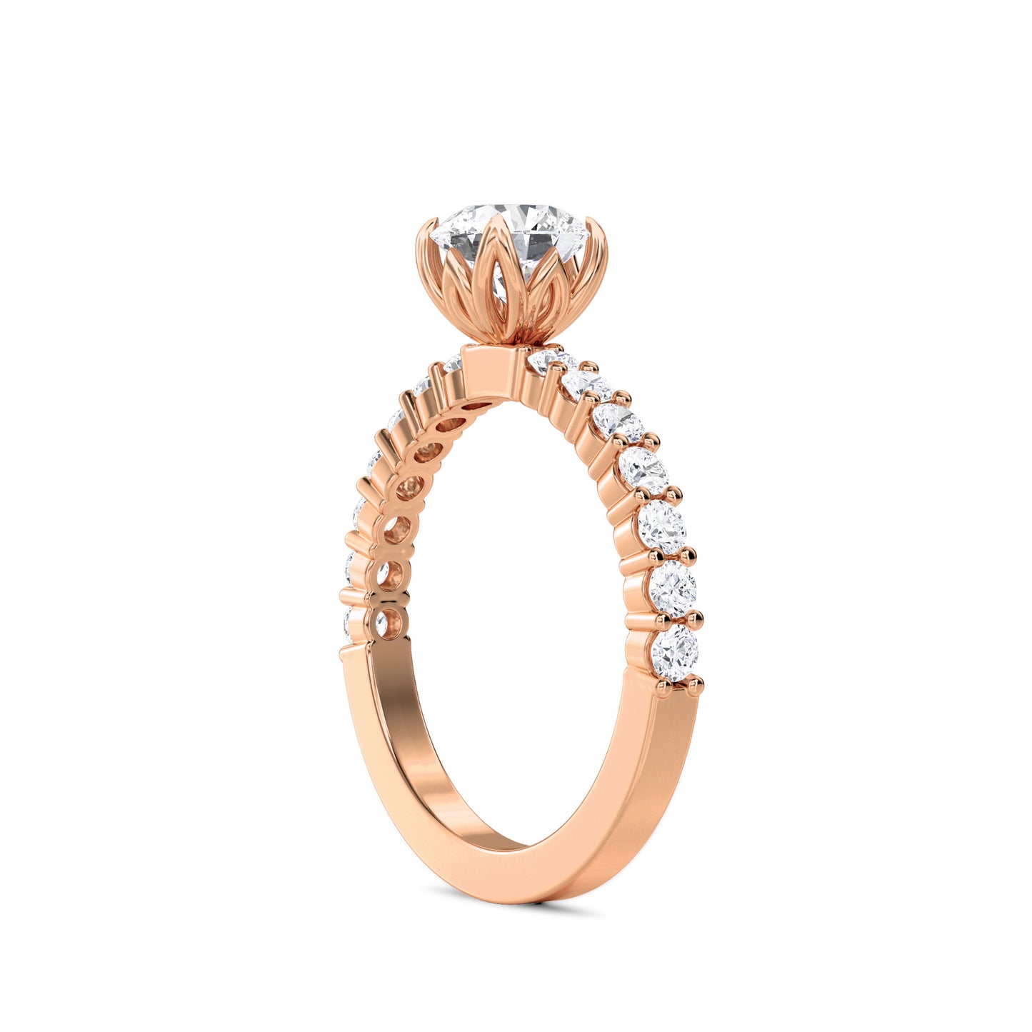 18 KT Gold Lab Grown Diamond Vintage Anniversary Ring for Women