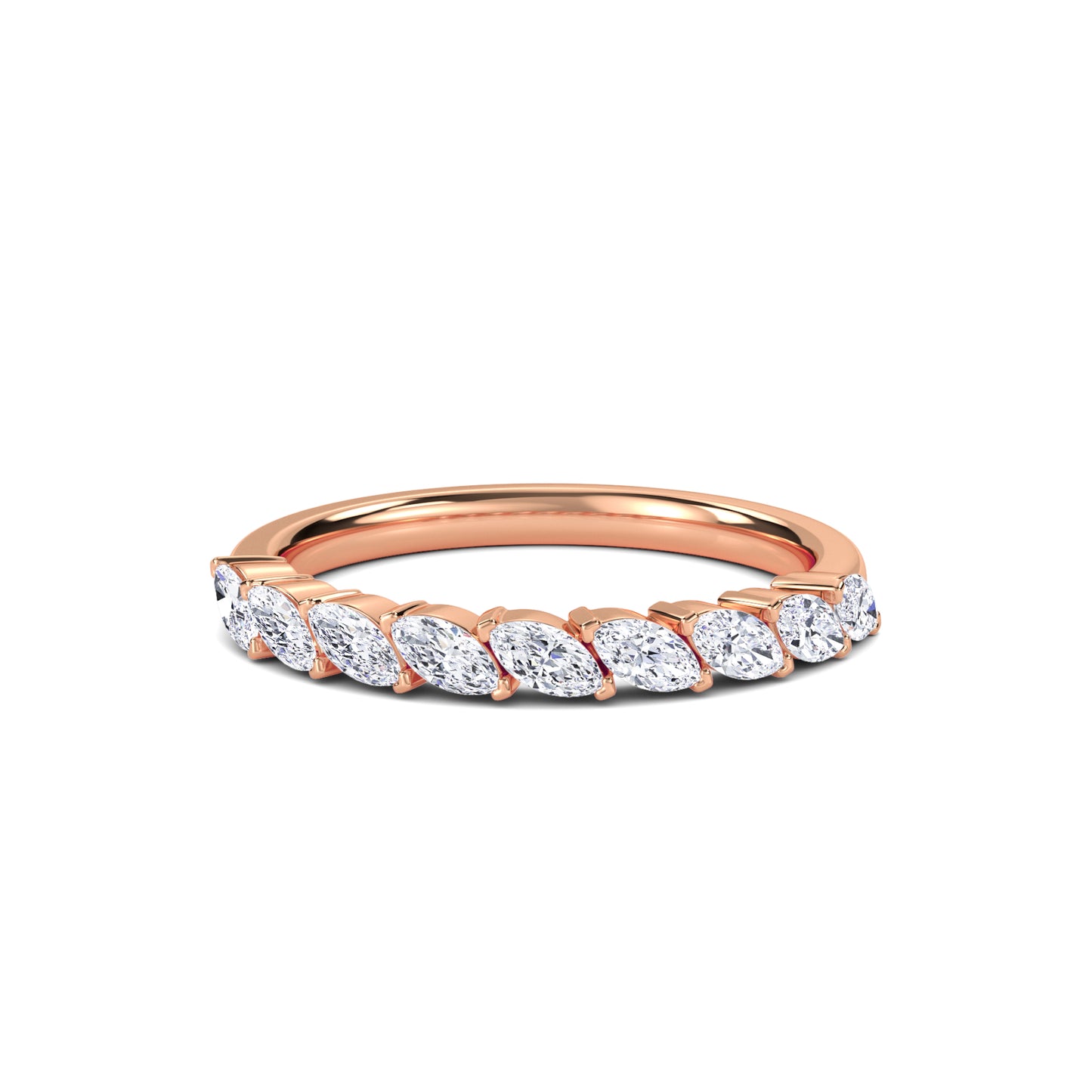 18 KT Gold Lab Grown Diamond Forever Timeless Band Ring for Women