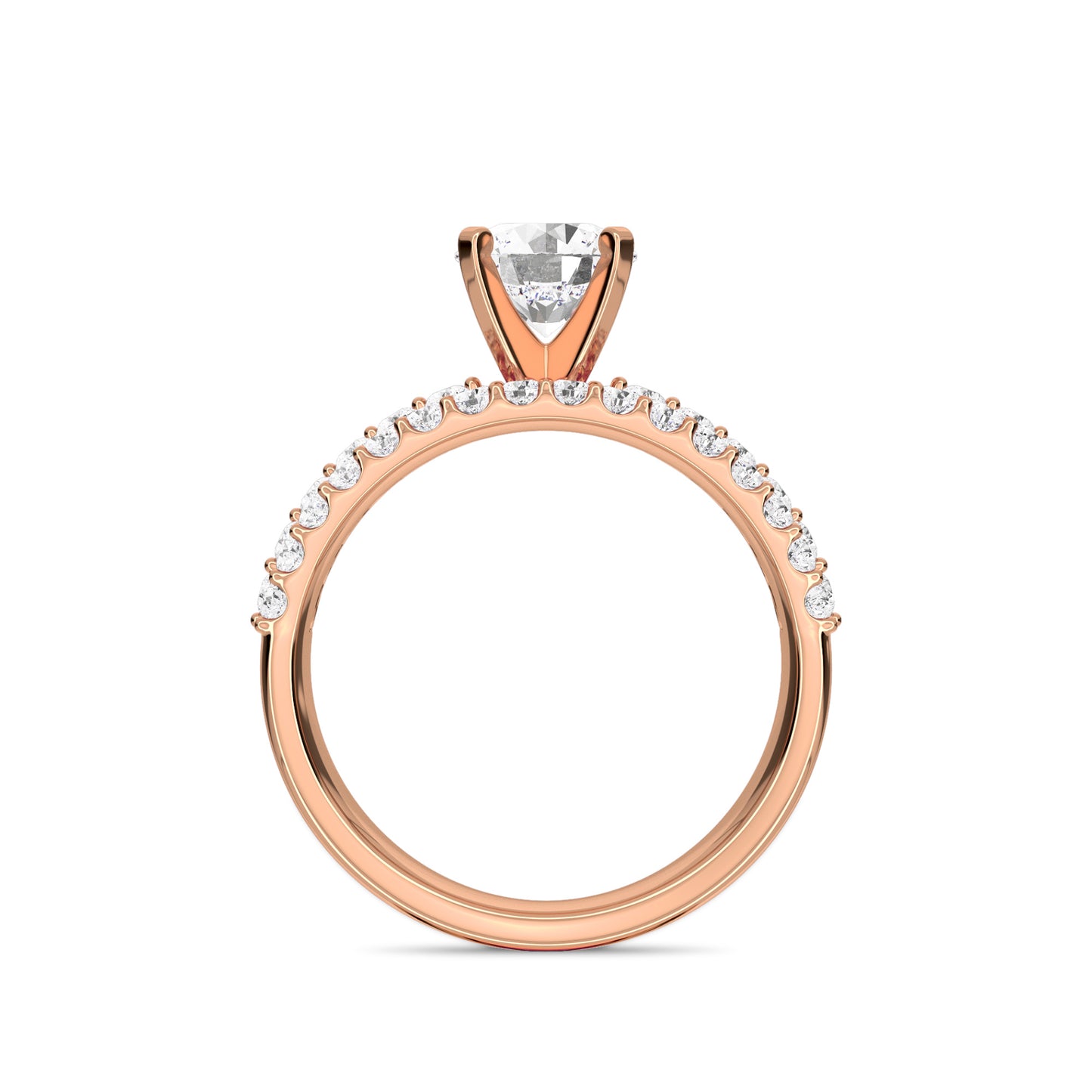 18 KT Gold Lab Grown Diamond Dazzling Focal Point Ring for Women