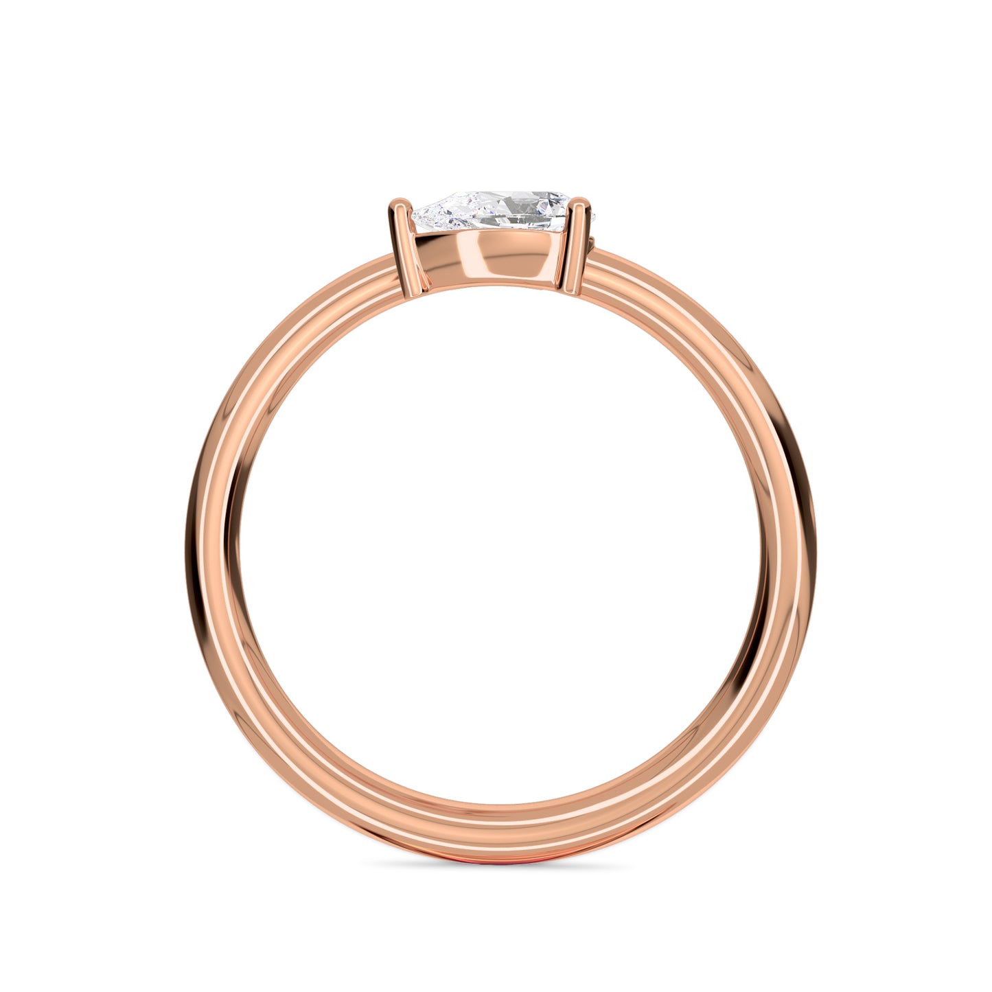 18 KT Gold Lab Grown Diamond Ring for Women