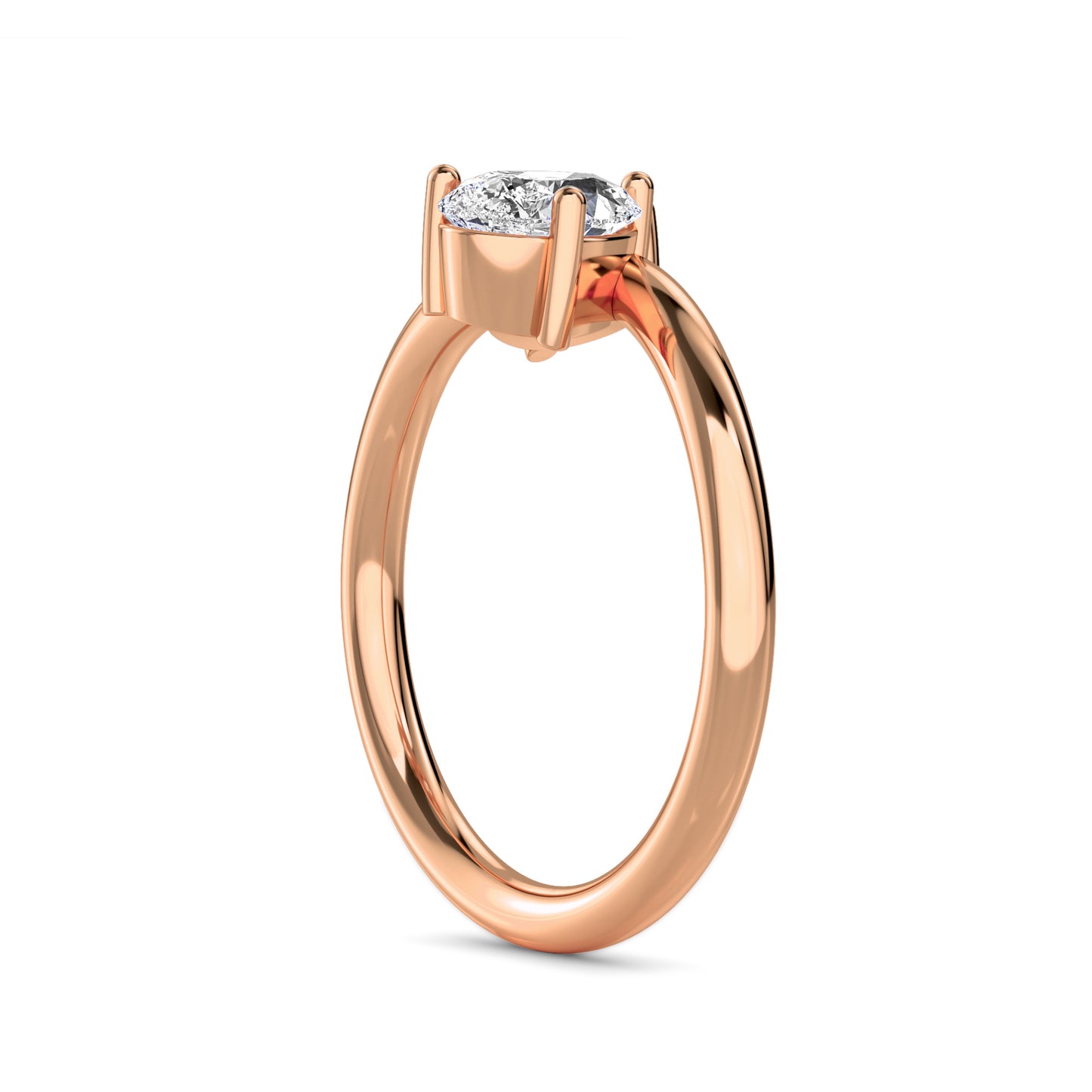18 KT Gold Lab Grown Diamond Ring for Women
