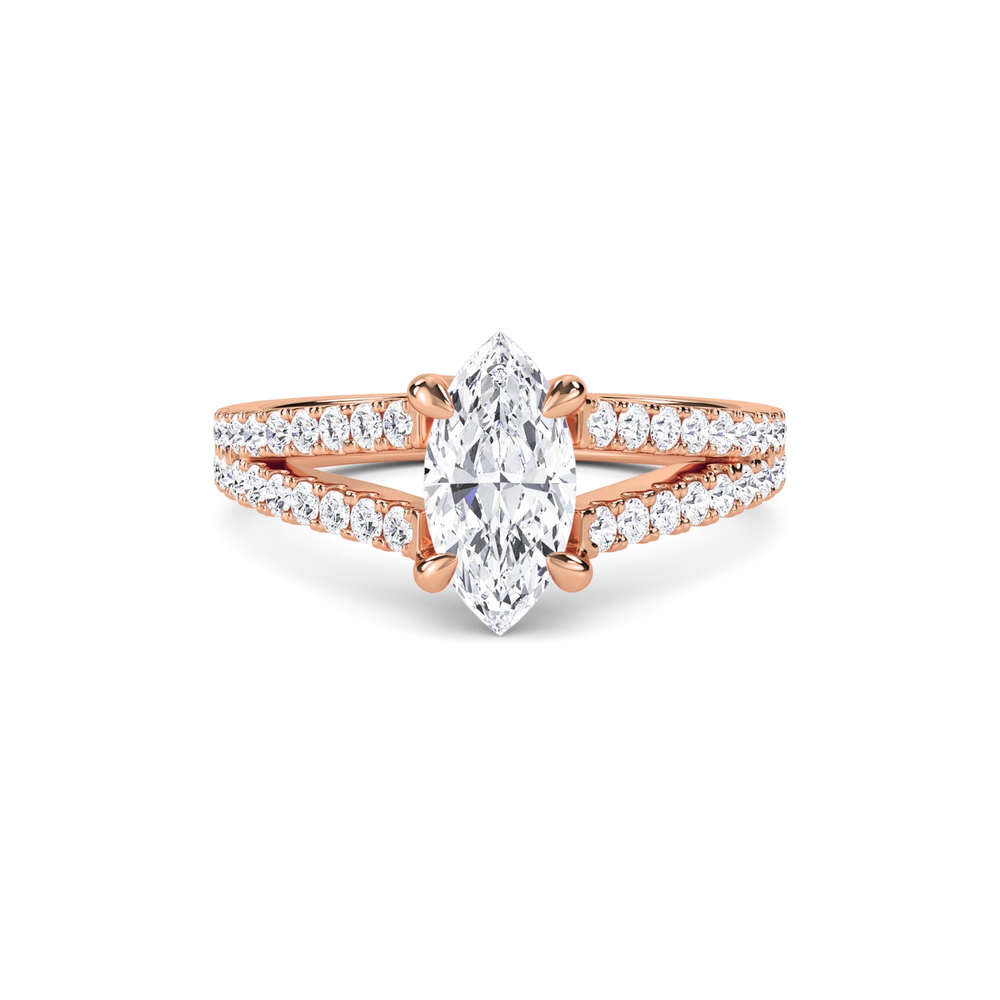 18 KT Gold Lab Grown Diamond Vintage-Inspired Wedding Ring for Women