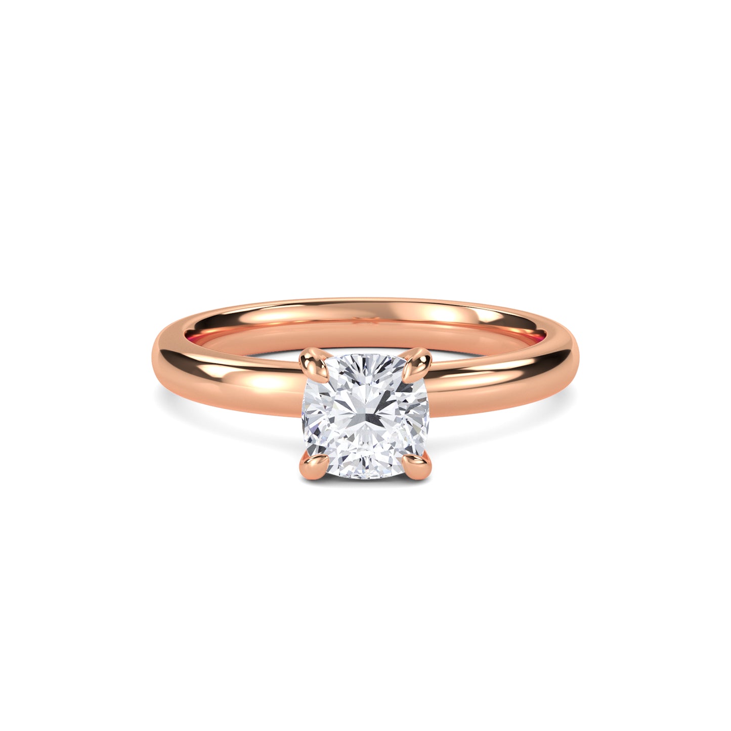 18 KT Gold Lab Grown Diamond Elegant Solitaire Ring for Women