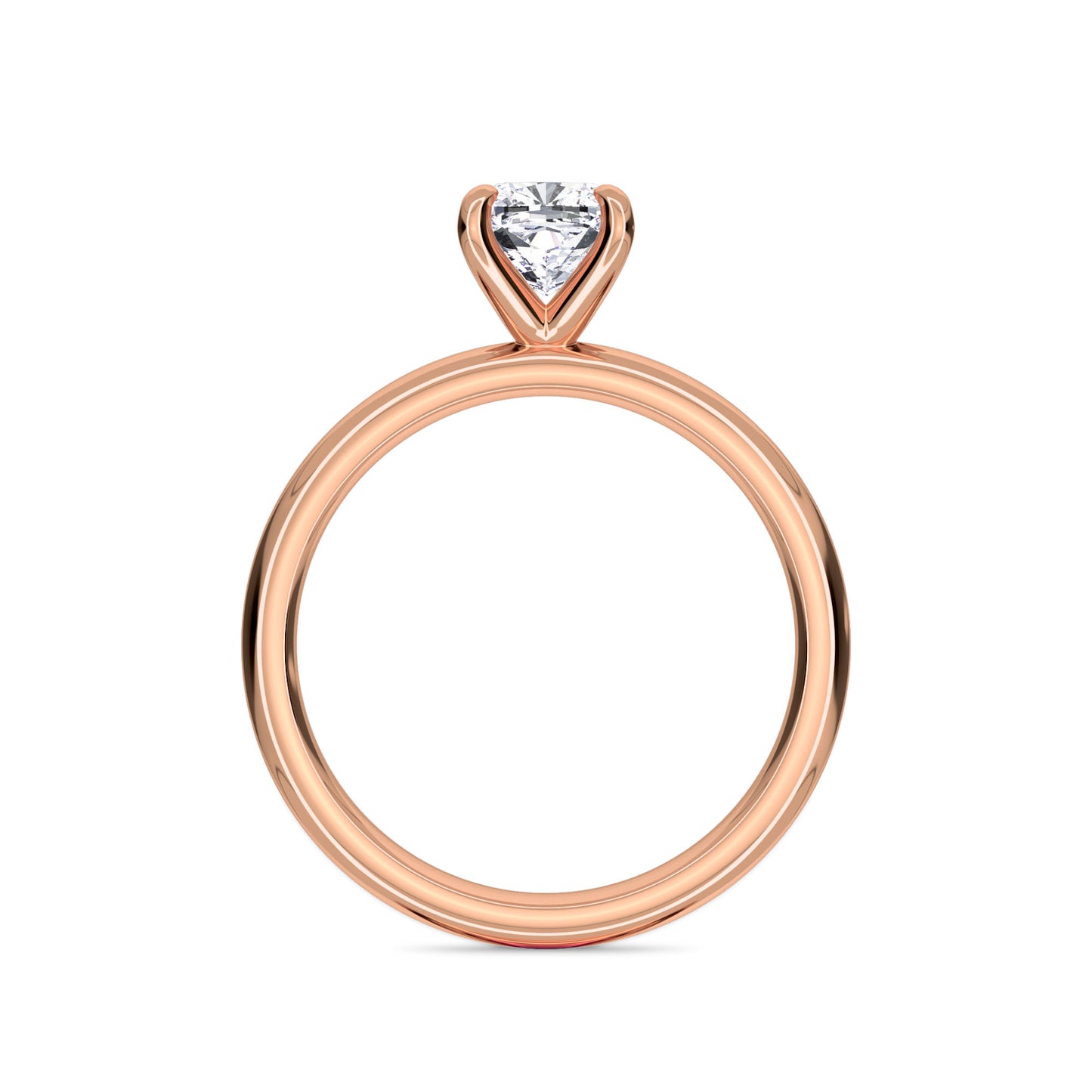 18 KT Gold Lab Grown Diamond Elegant Solitaire Ring for Women