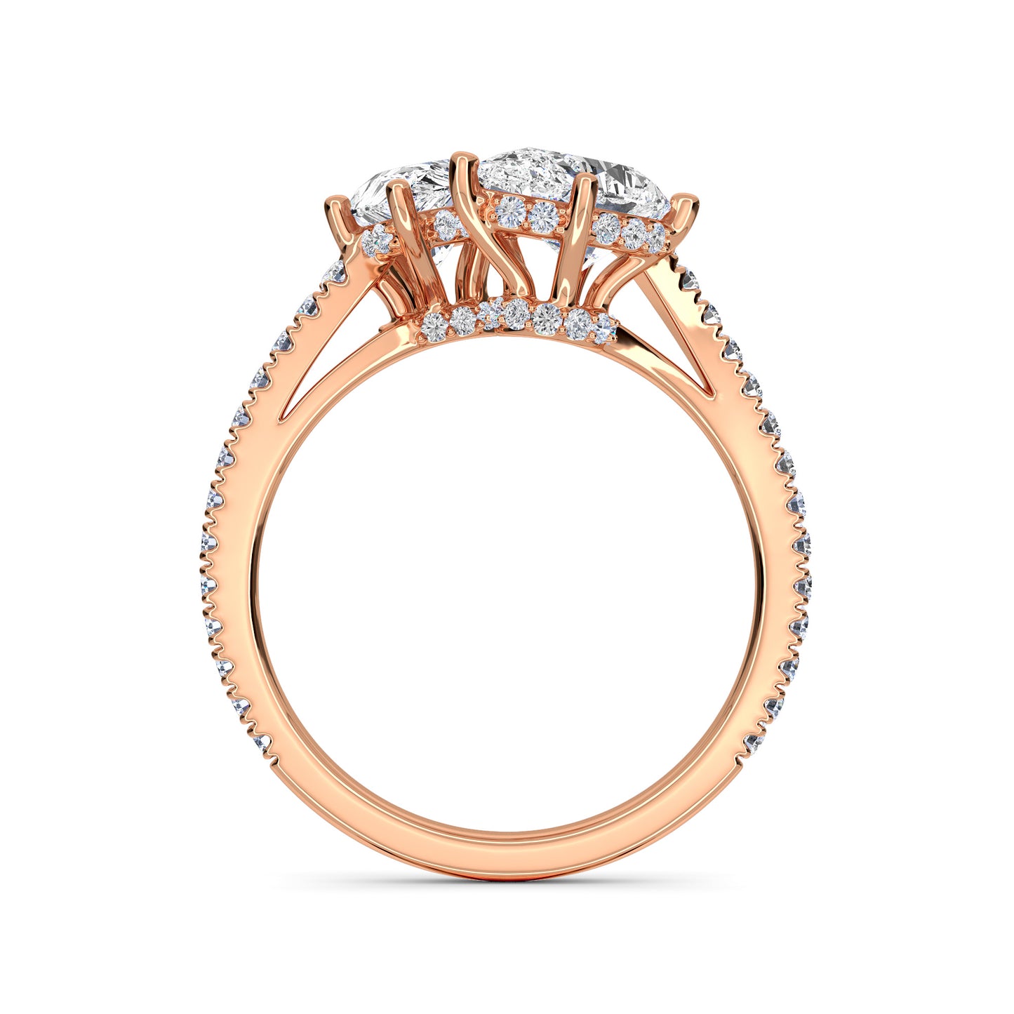 18 KT Gold Lab Grown Diamond Ring for Women