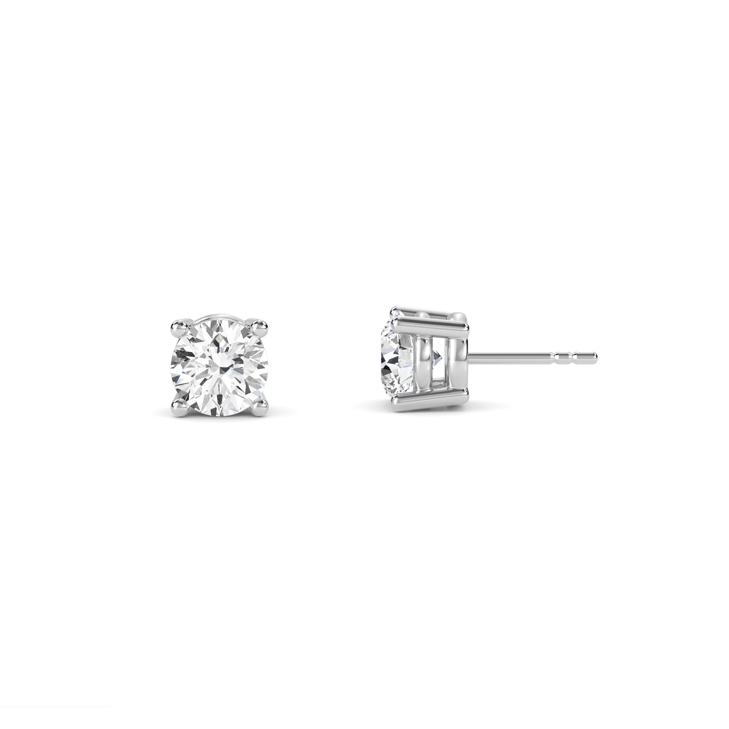 18 Kt Gold Lab Grown Diamond Stud Earrings