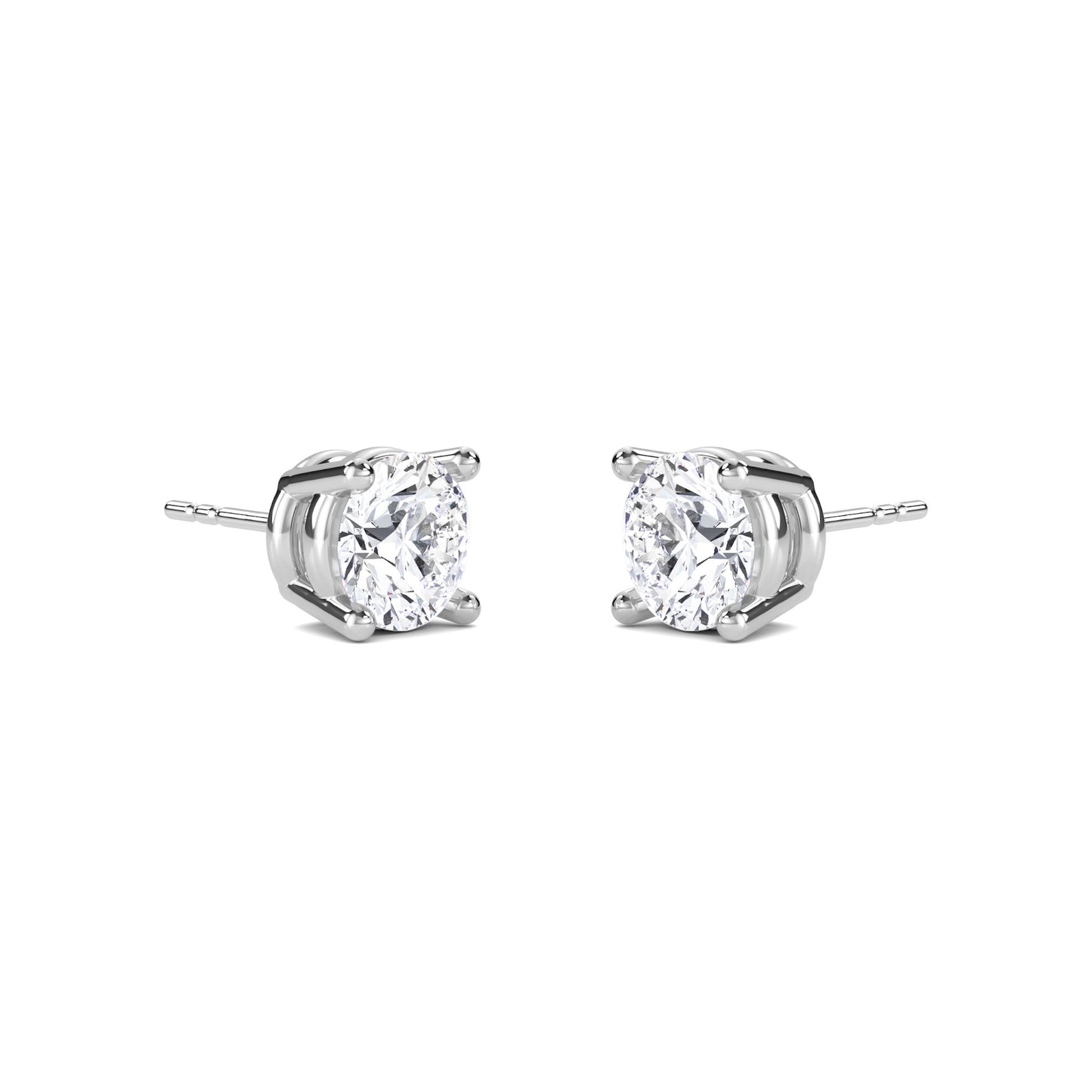18 Kt Gold Lab Grown Diamond Stud Earrings