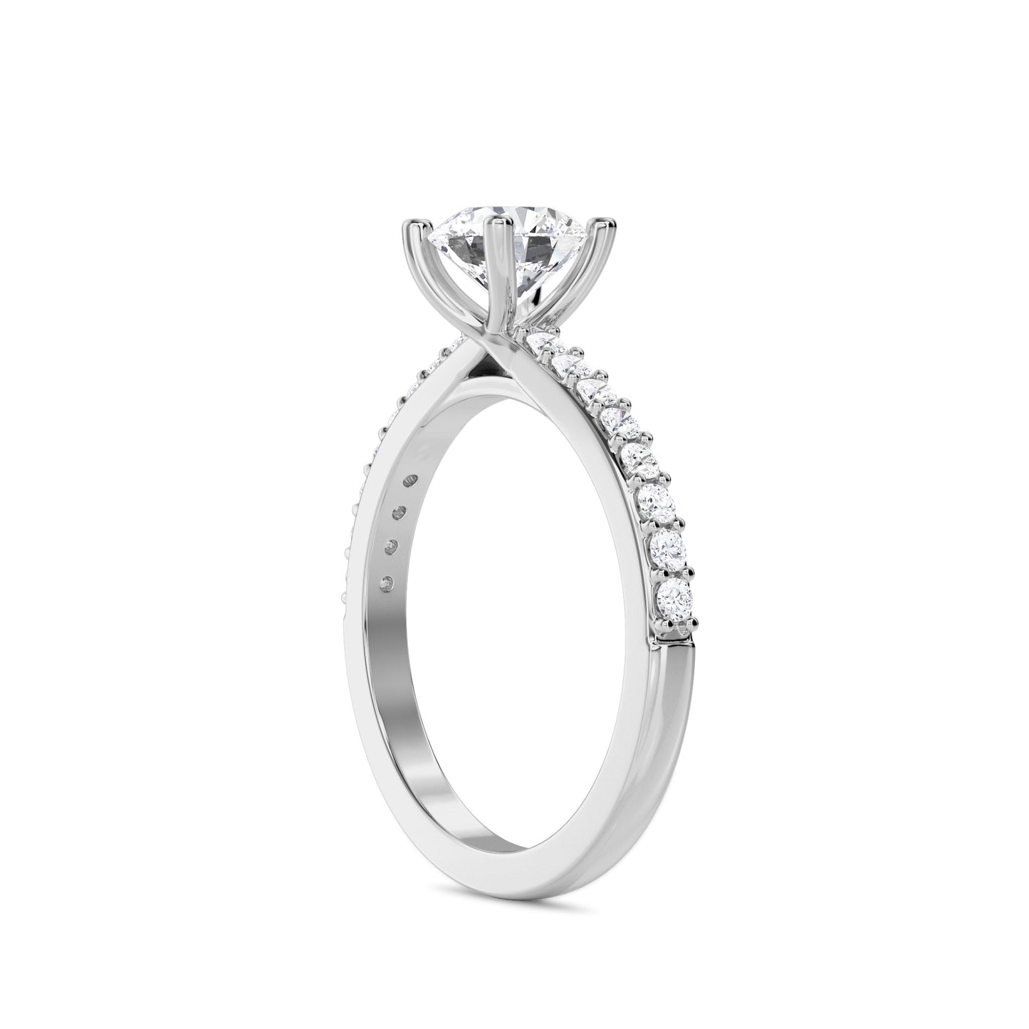 18 KT Gold Lab Grown Diamond Vintage Anniversary Ring for Women
