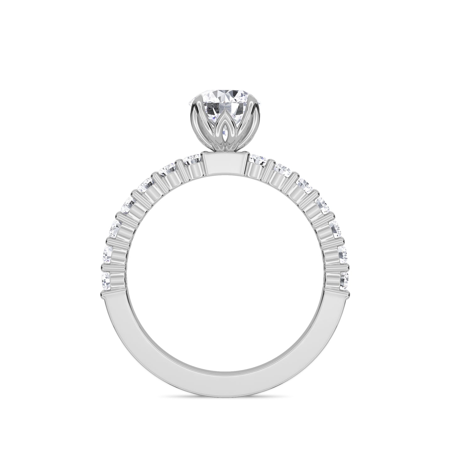 18 KT Gold Lab Grown Diamond Vintage Anniversary Ring for Women