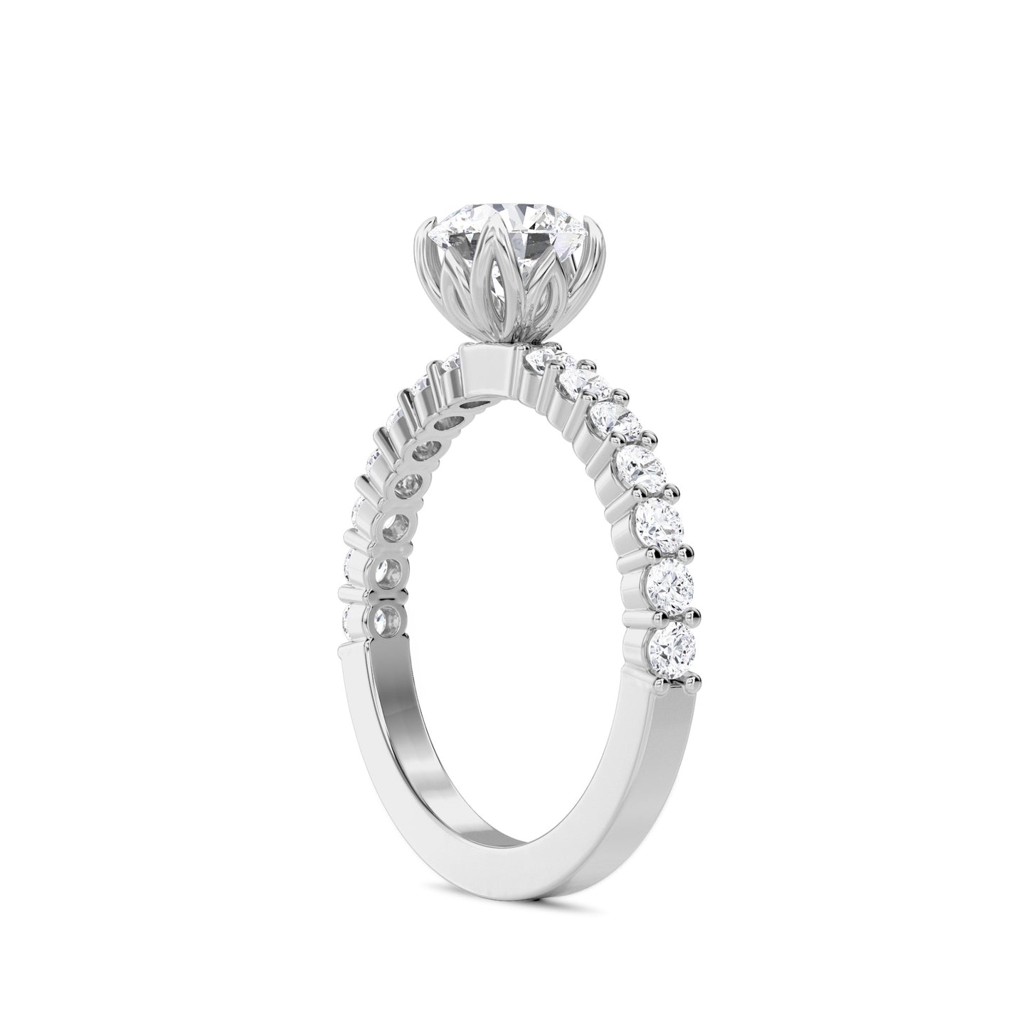 18 KT Gold Lab Grown Diamond Vintage Anniversary Ring for Women