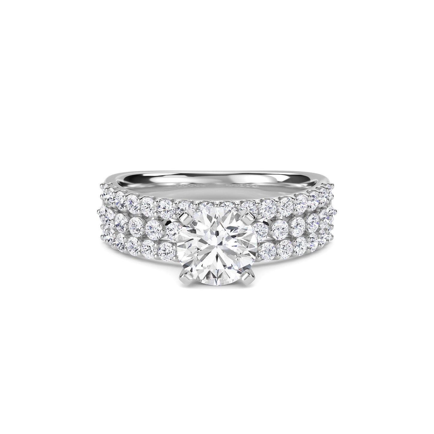 18 KT Gold Lab Grown Diamond Dazzling Focal Point Ring for Women
