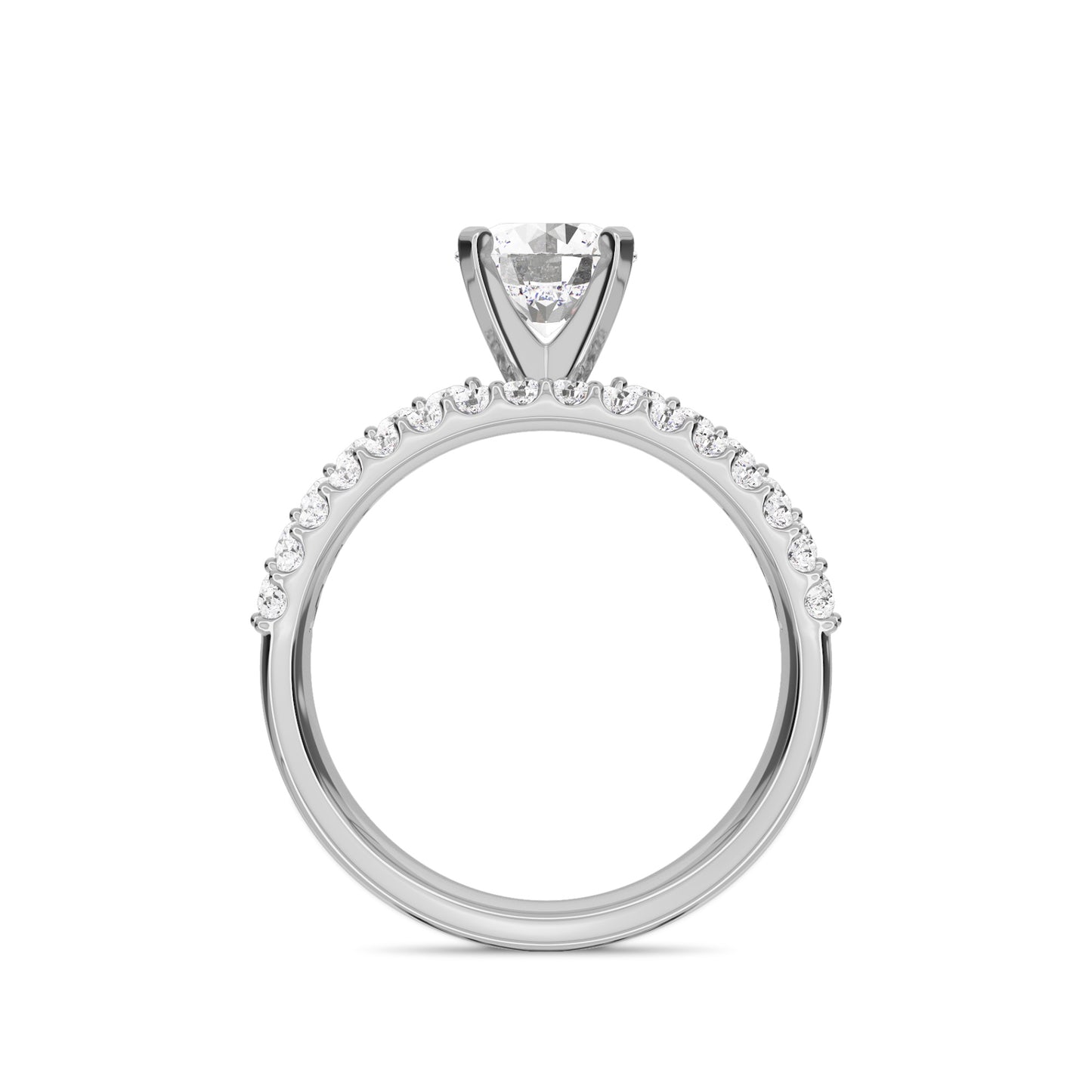 18 KT Gold Lab Grown Diamond Dazzling Focal Point Ring for Women