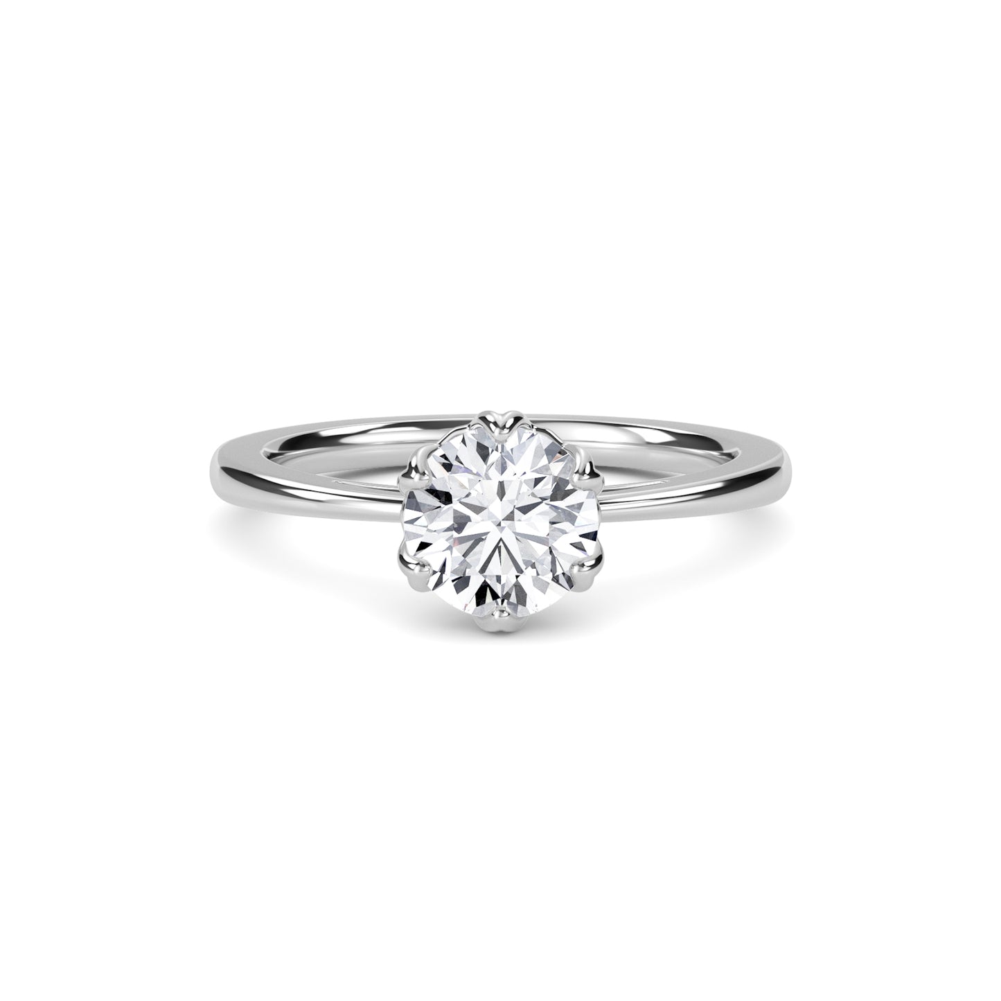 18 KT Gold Lab Grown Diamond Elegant Solitaire Ring for Women