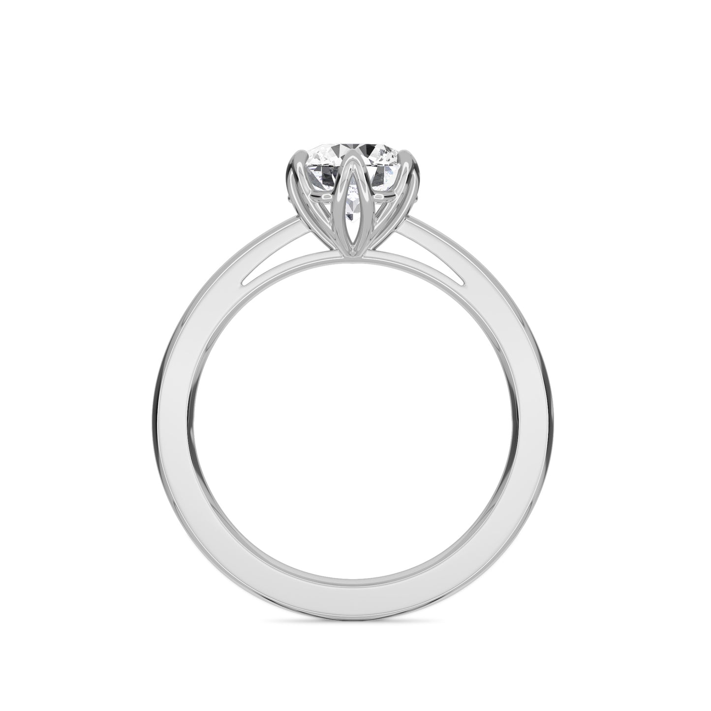 18 KT Gold Lab Grown Diamond Elegant Solitaire Ring for Women
