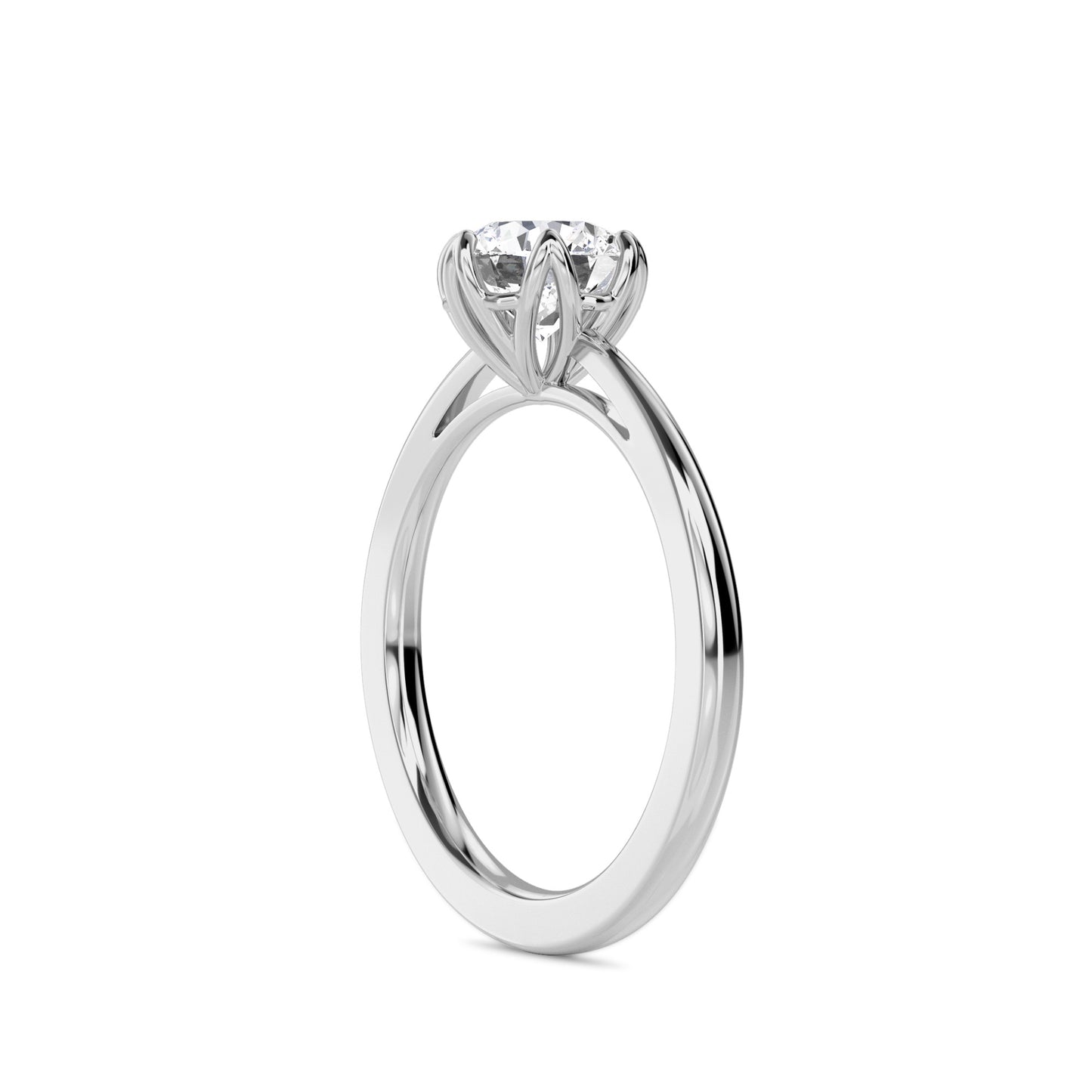 18 KT Gold Lab Grown Diamond Elegant Solitaire Ring for Women