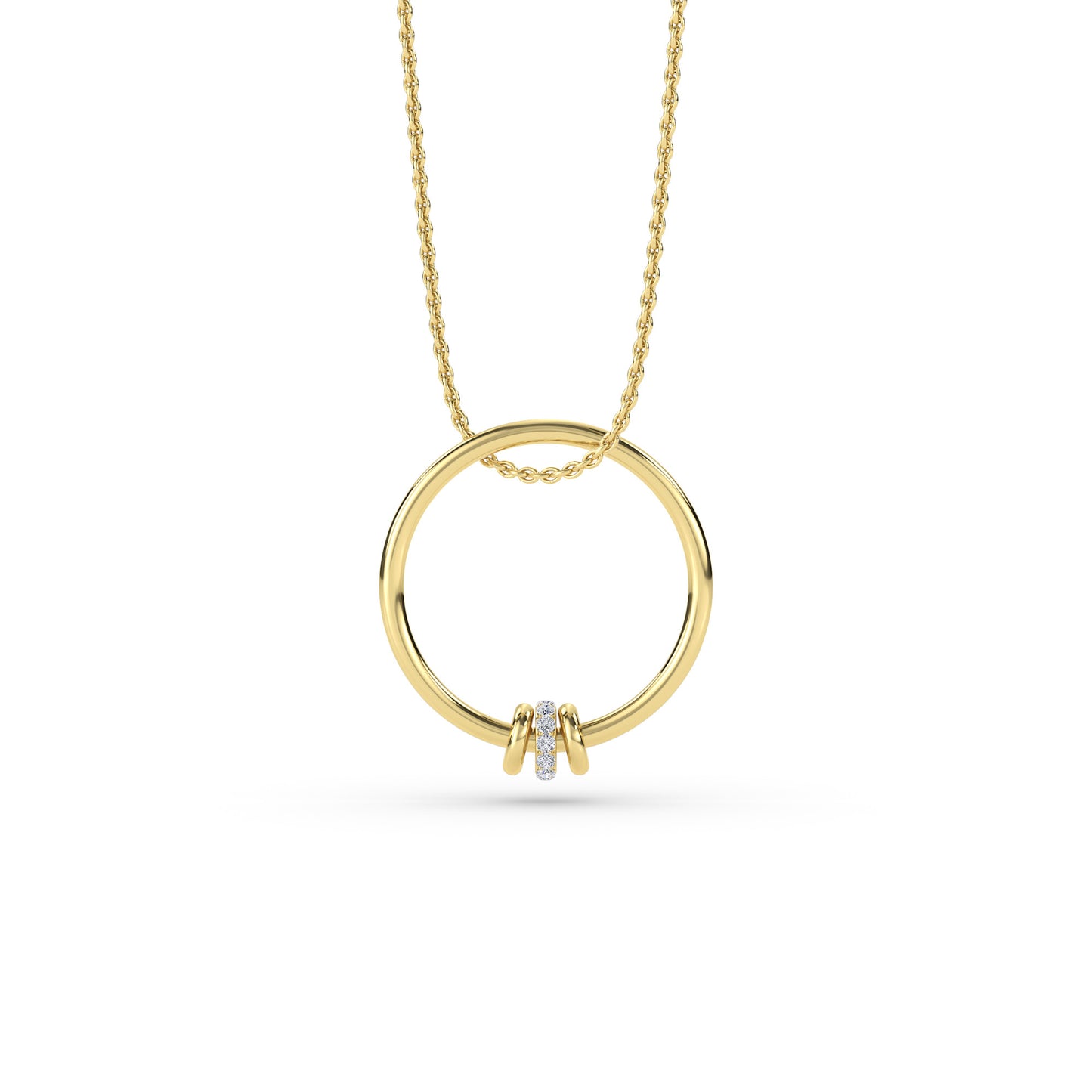 18 KT Gold Lab Grown Diamond Pendant