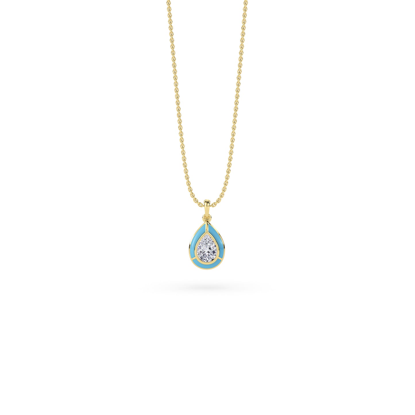 18 KT Gold Lab Grown Diamond Pendant