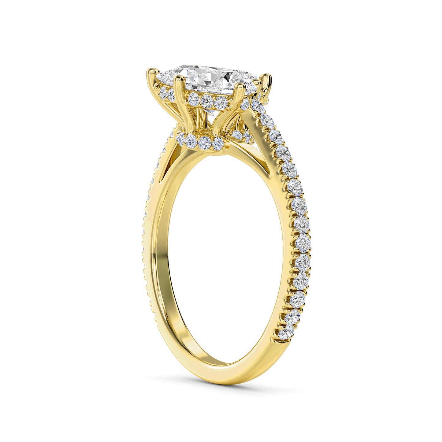 18 KT Gold Lab Grown Diamond Ring for Women