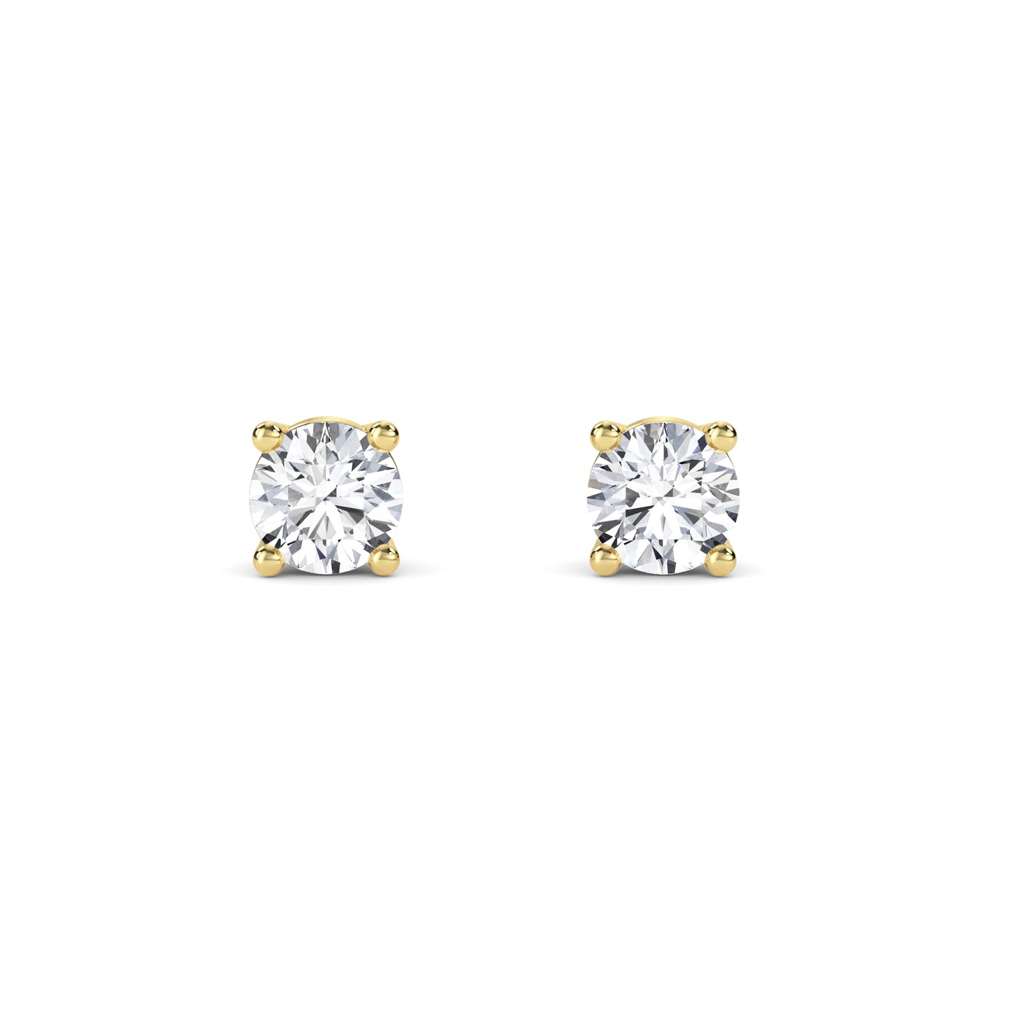 18 Kt Gold Lab Grown Diamond Stud Earrings