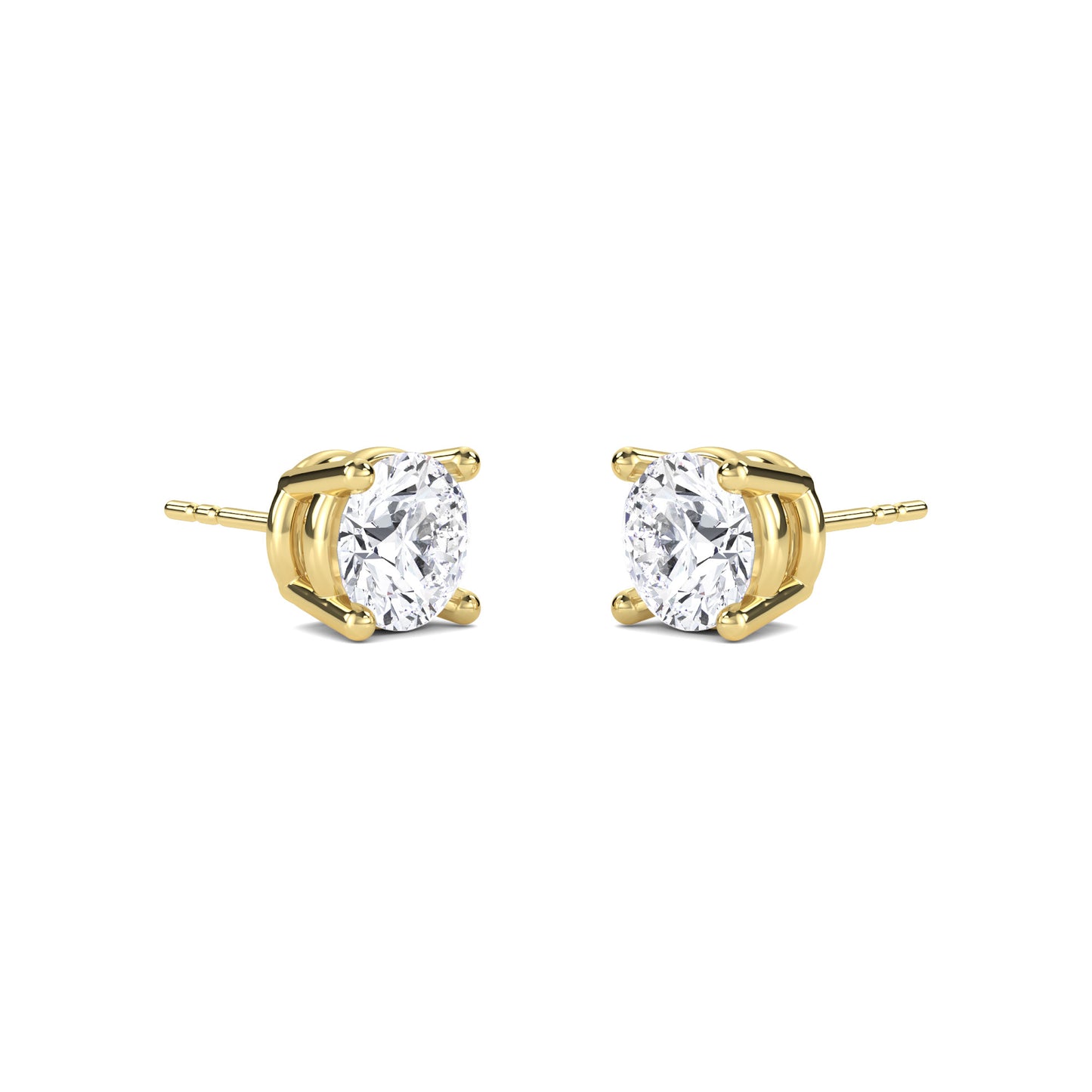 18 Kt Gold Lab Grown Diamond Stud Earrings