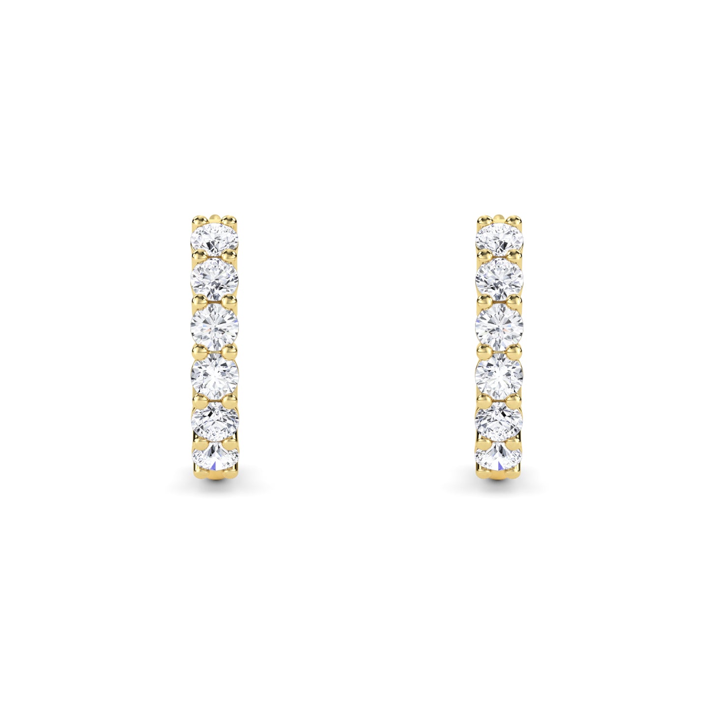 18 Kt Gold Lab Grown Diamond Hoop & Huggie Earrings