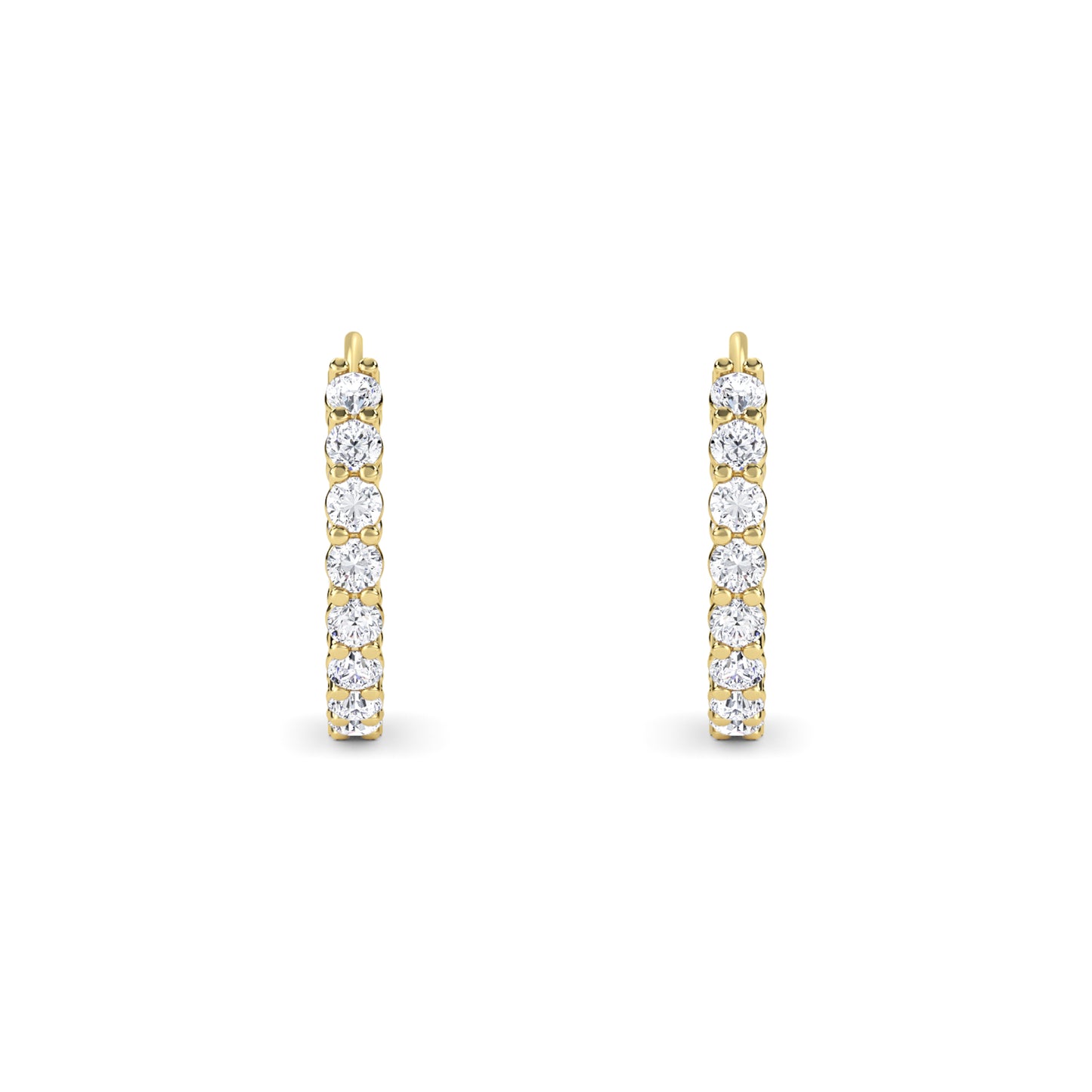 18 Kt Gold Lab Grown Diamond Hoop & Huggie Earrings