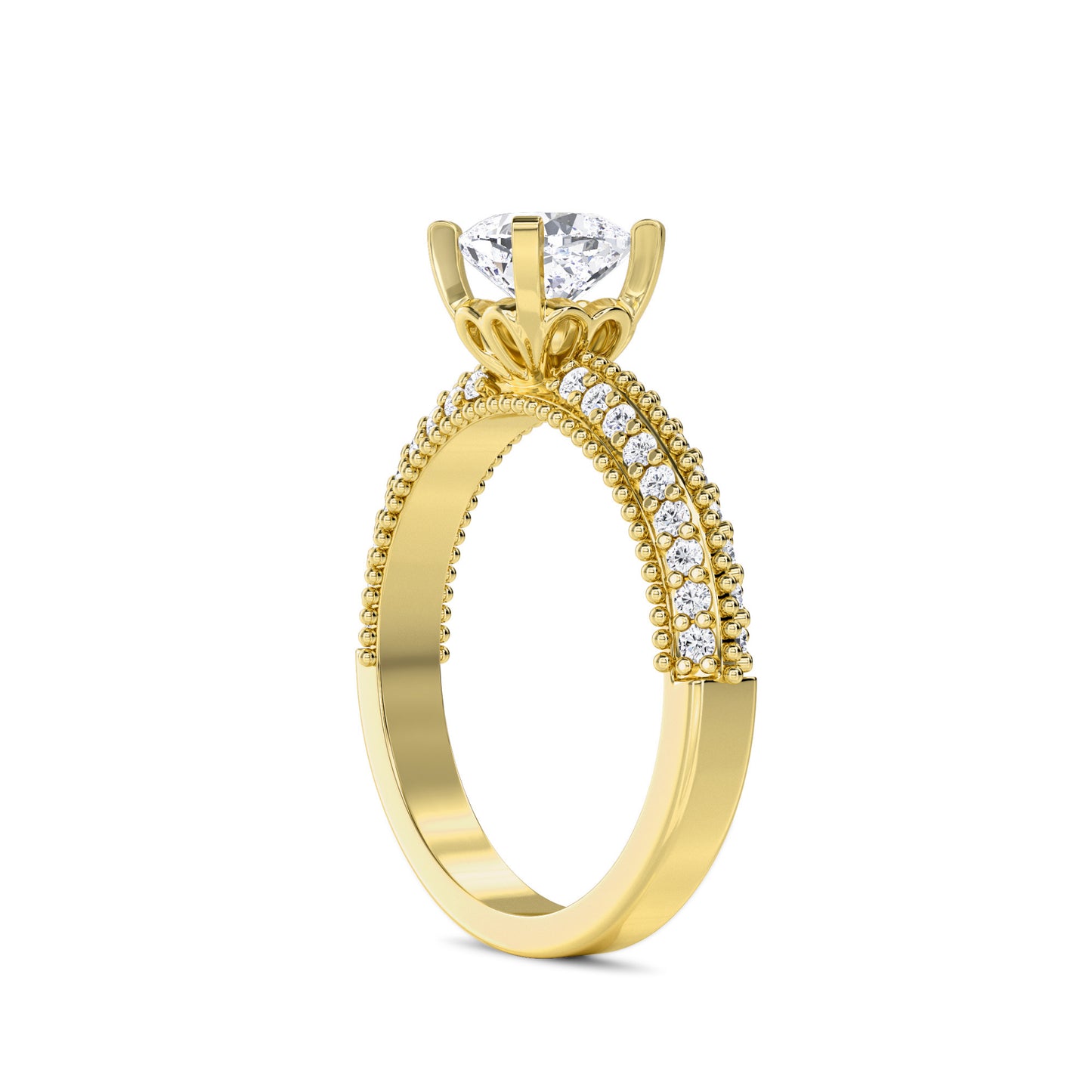 18 KT Gold Lab Grown Diamond Ring for Women