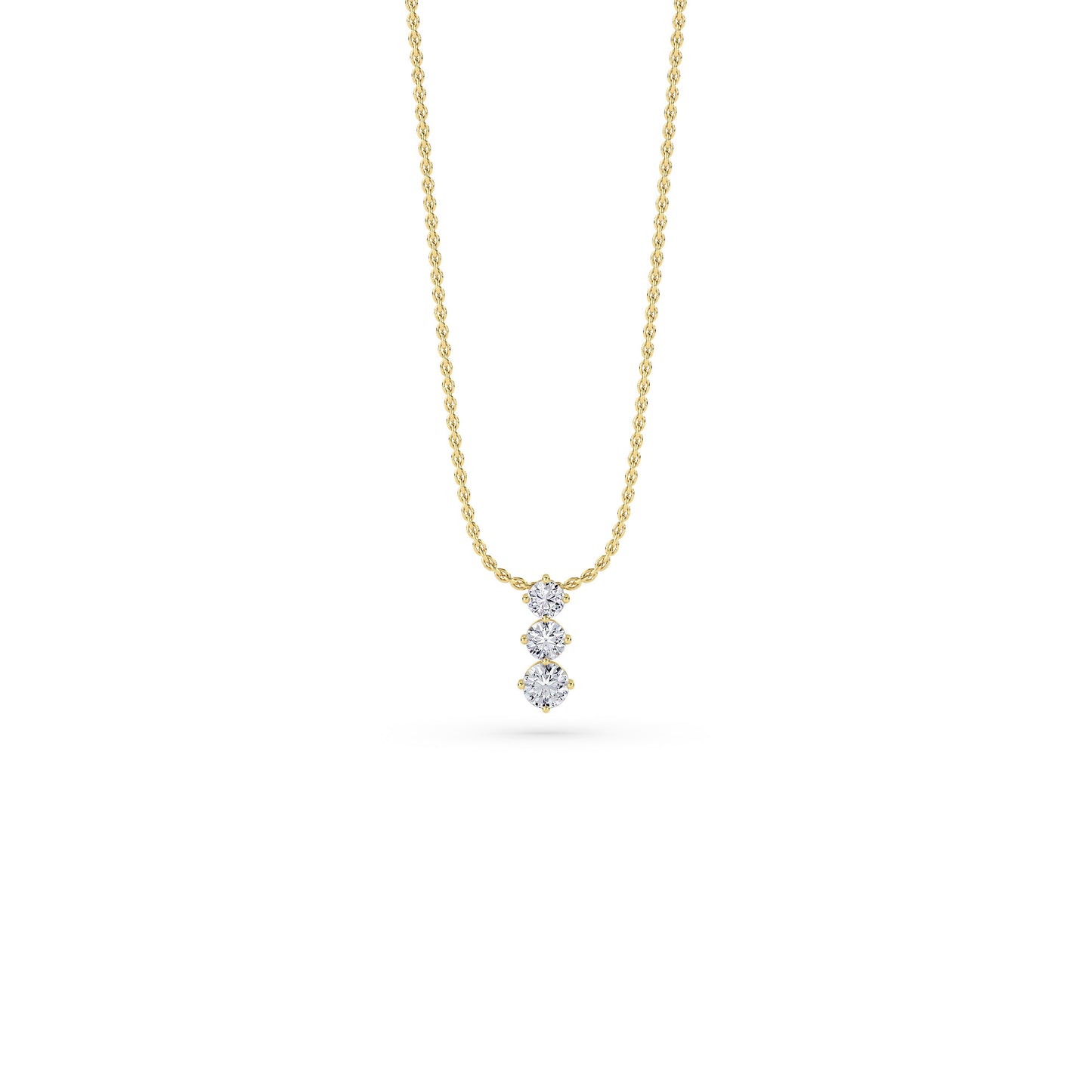 18 KT Gold Lab Grown Diamond Pendant