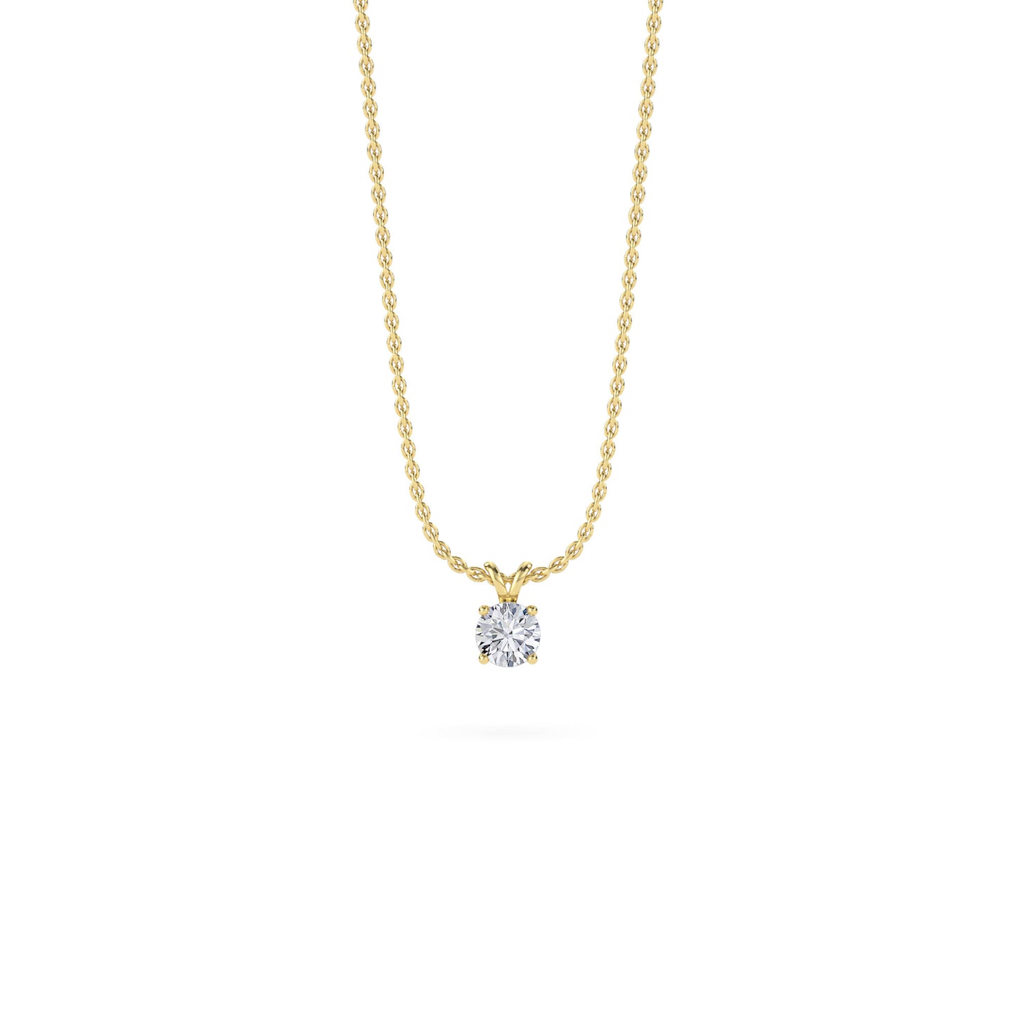 18 KT Gold Lab Grown Diamond Pendant