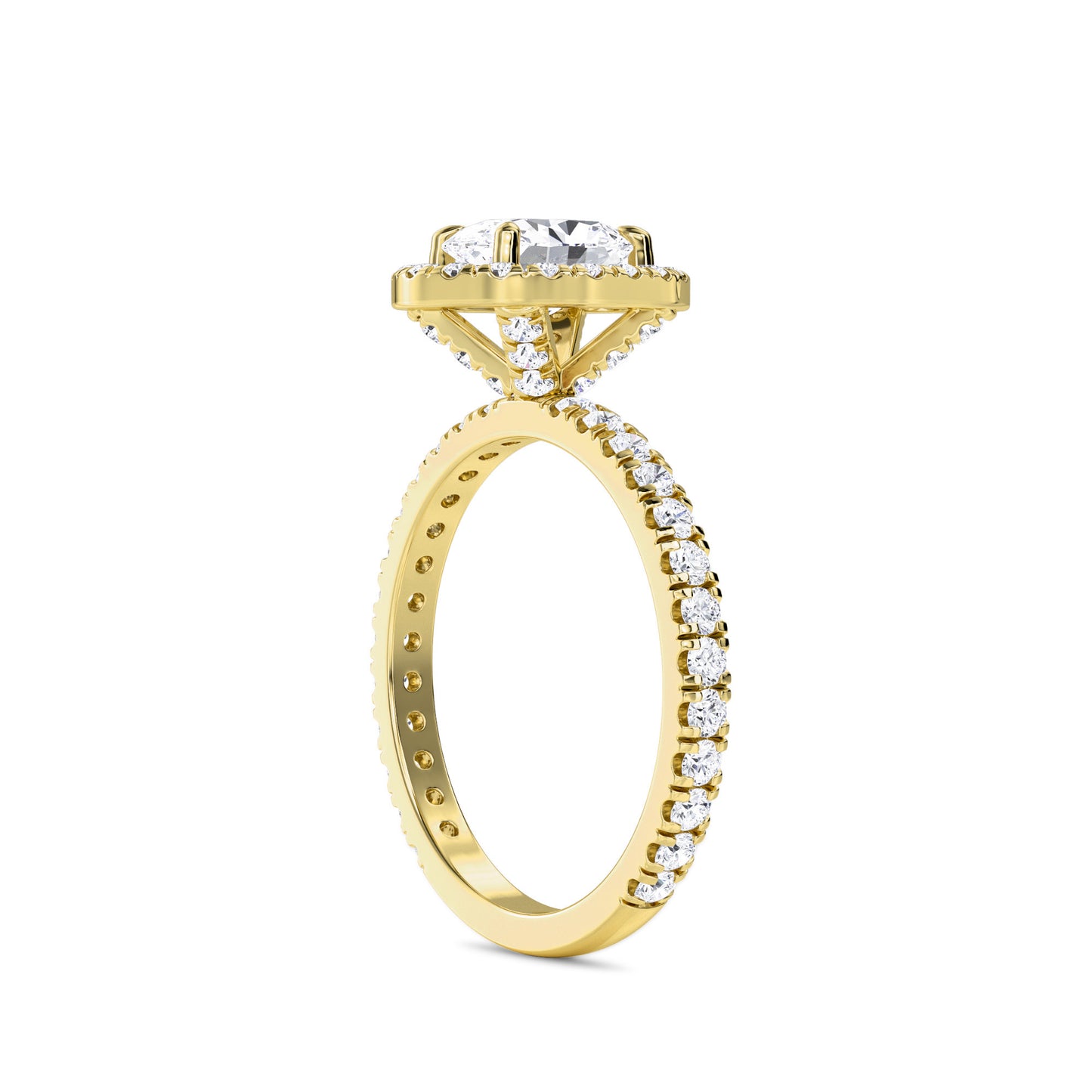 18 KT Gold Lab Grown Diamond Timeless Solitaire Wedding Ring for Women