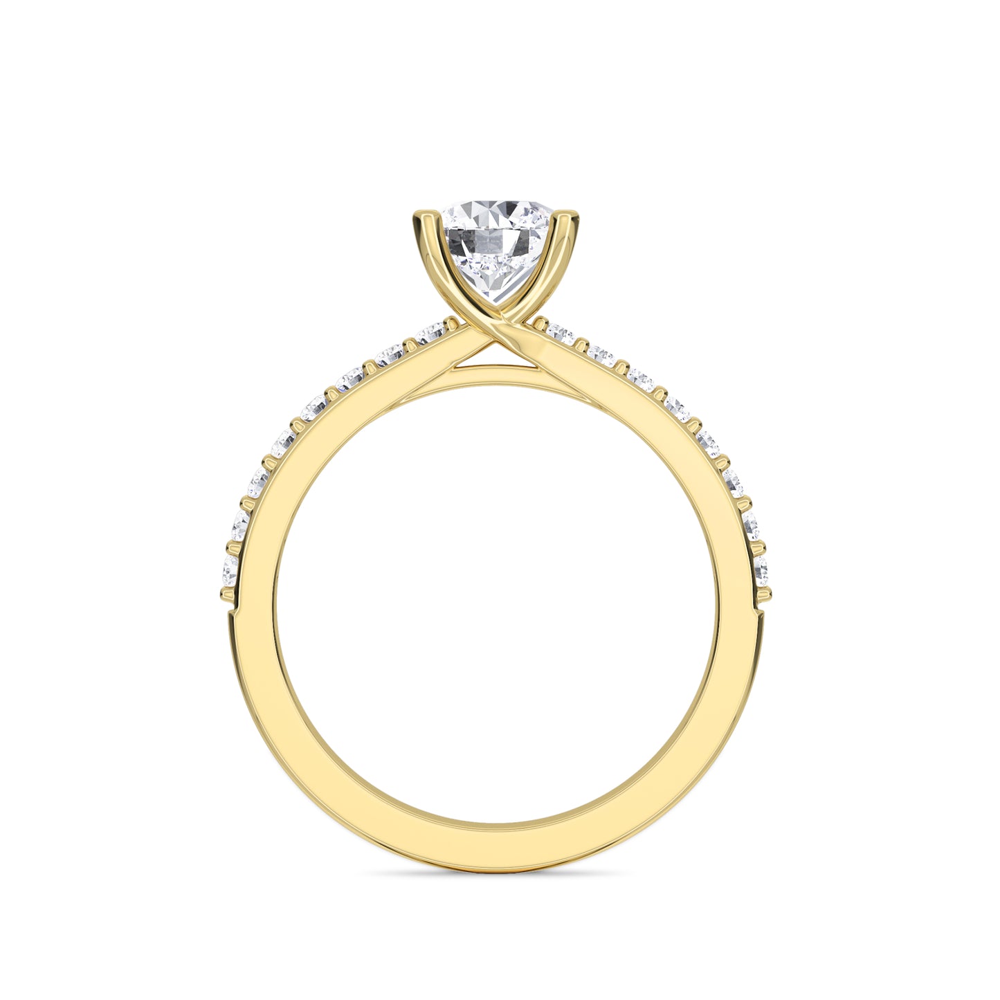 18 KT Gold Lab Grown Diamond Vintage Anniversary Ring for Women