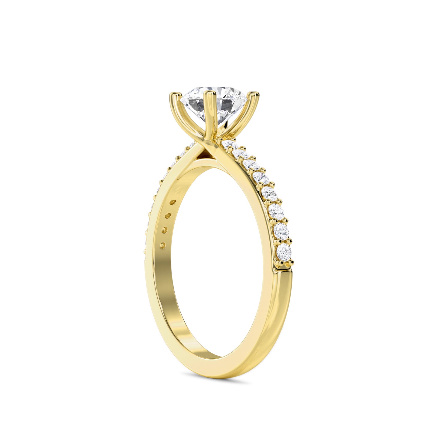 18 KT Gold Lab Grown Diamond Vintage Anniversary Ring for Women