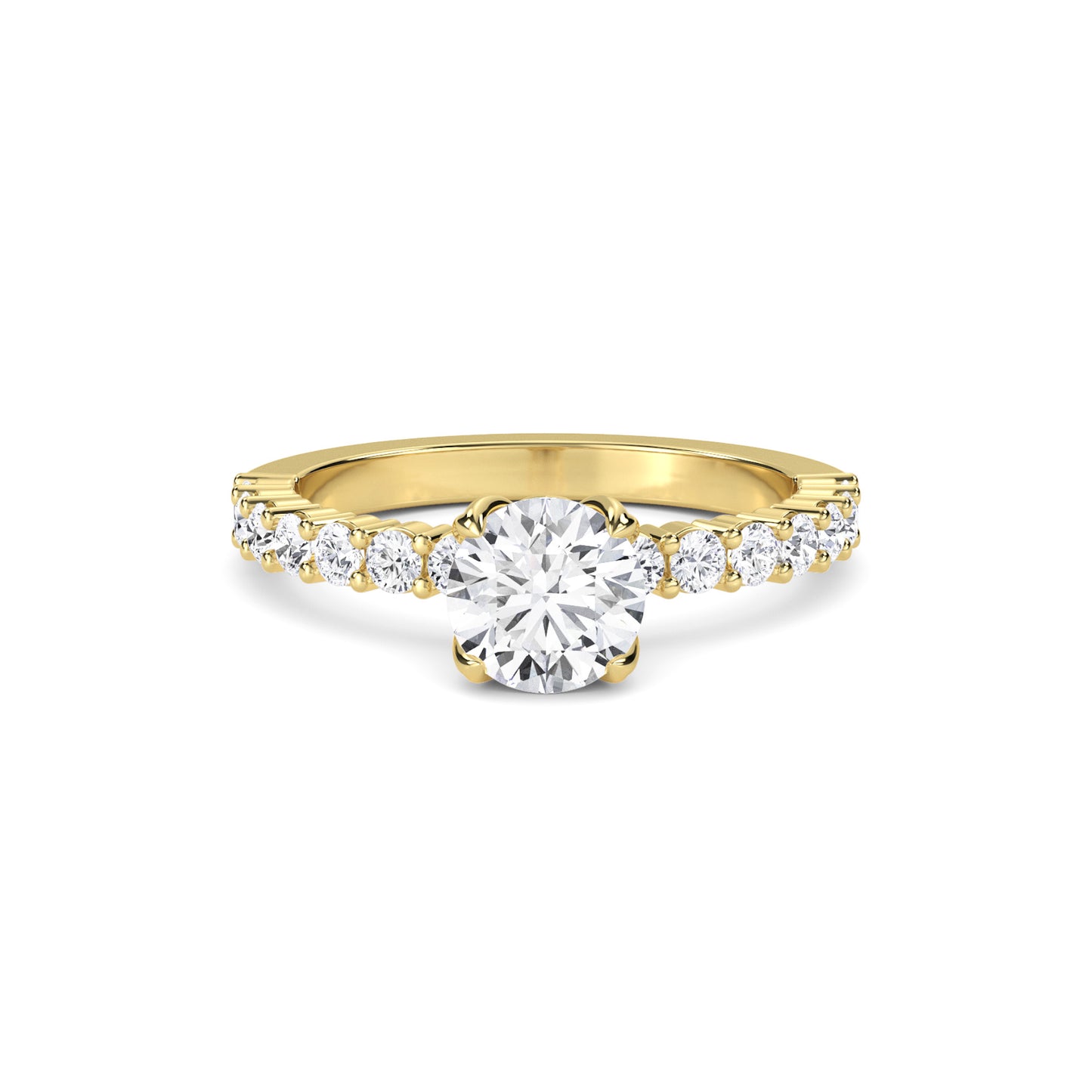 18 KT Gold Lab Grown Diamond Vintage Anniversary Ring for Women