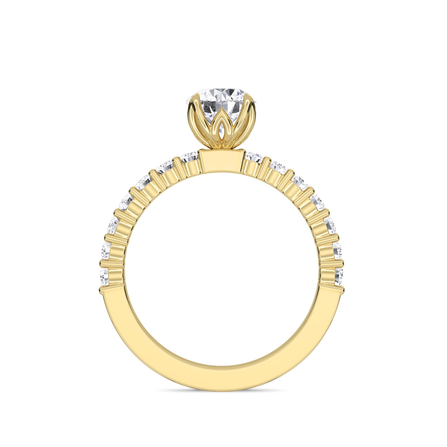 18 KT Gold Lab Grown Diamond Vintage Anniversary Ring for Women
