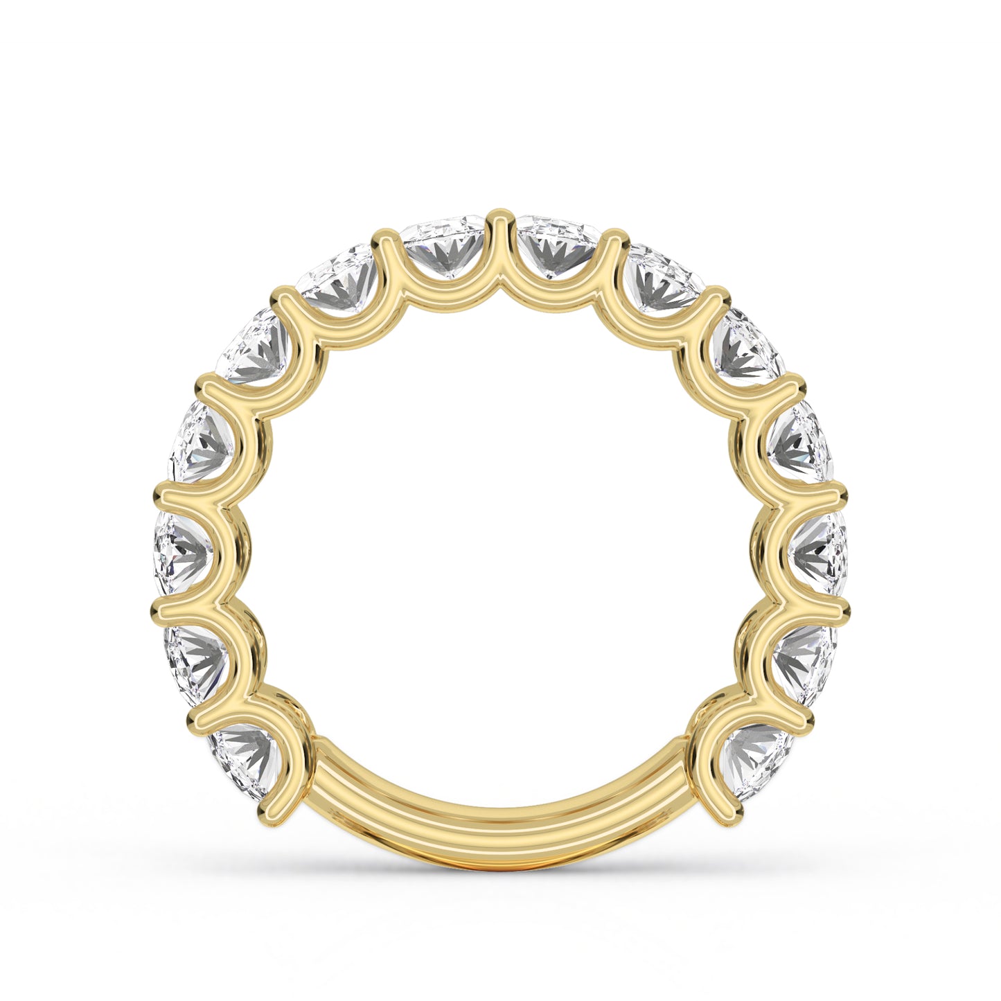 18 KT Gold Lab Grown Diamond Forever Timeless Band Ring for Women
