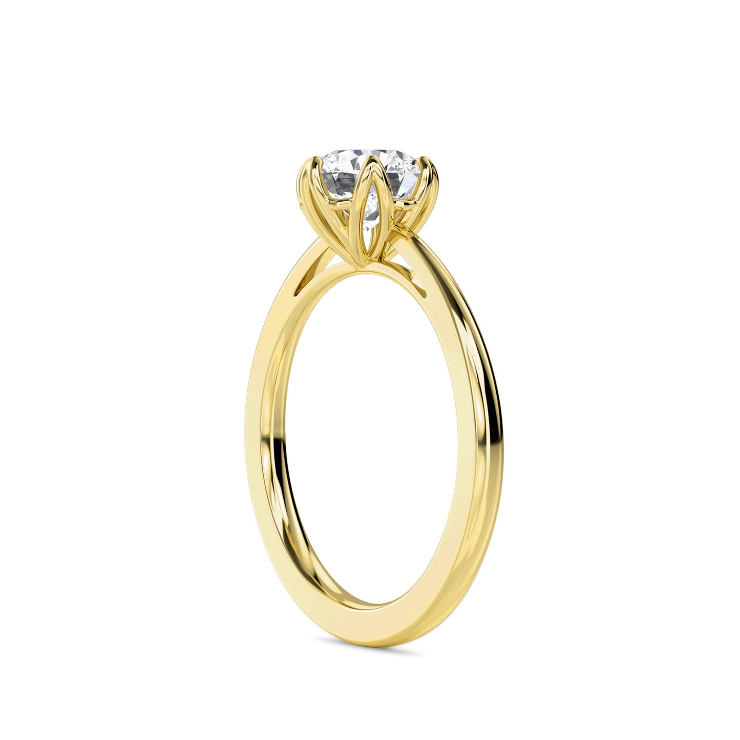 18 KT Gold Lab Grown Diamond Elegant Solitaire Ring for Women