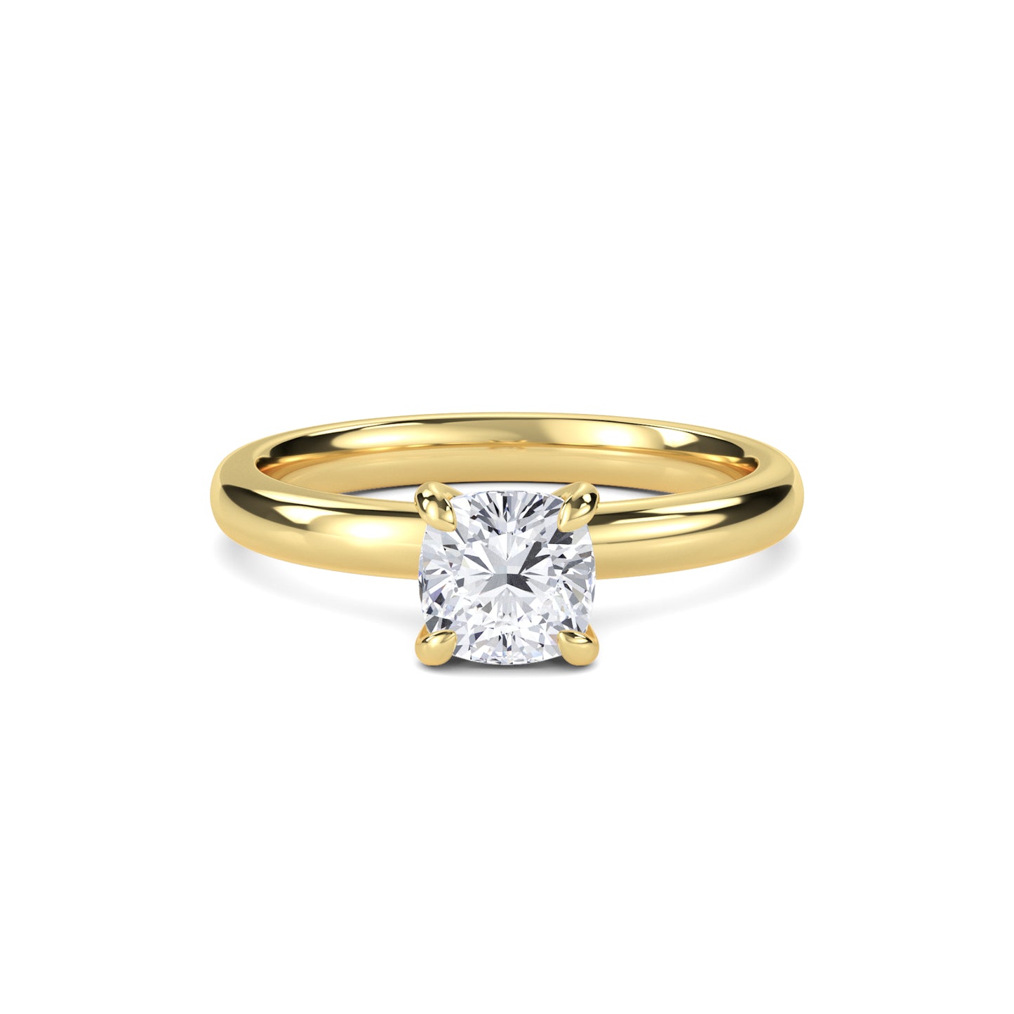 18 KT Gold Lab Grown Diamond Elegant Solitaire Ring for Women