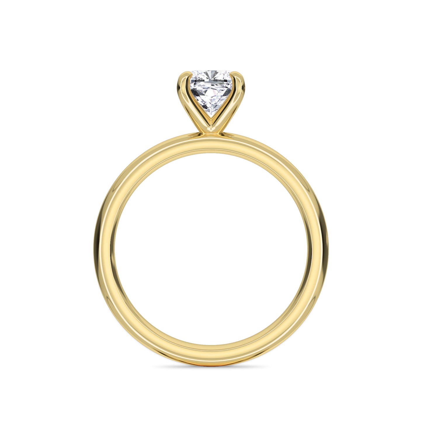 18 KT Gold Lab Grown Diamond Elegant Solitaire Ring for Women
