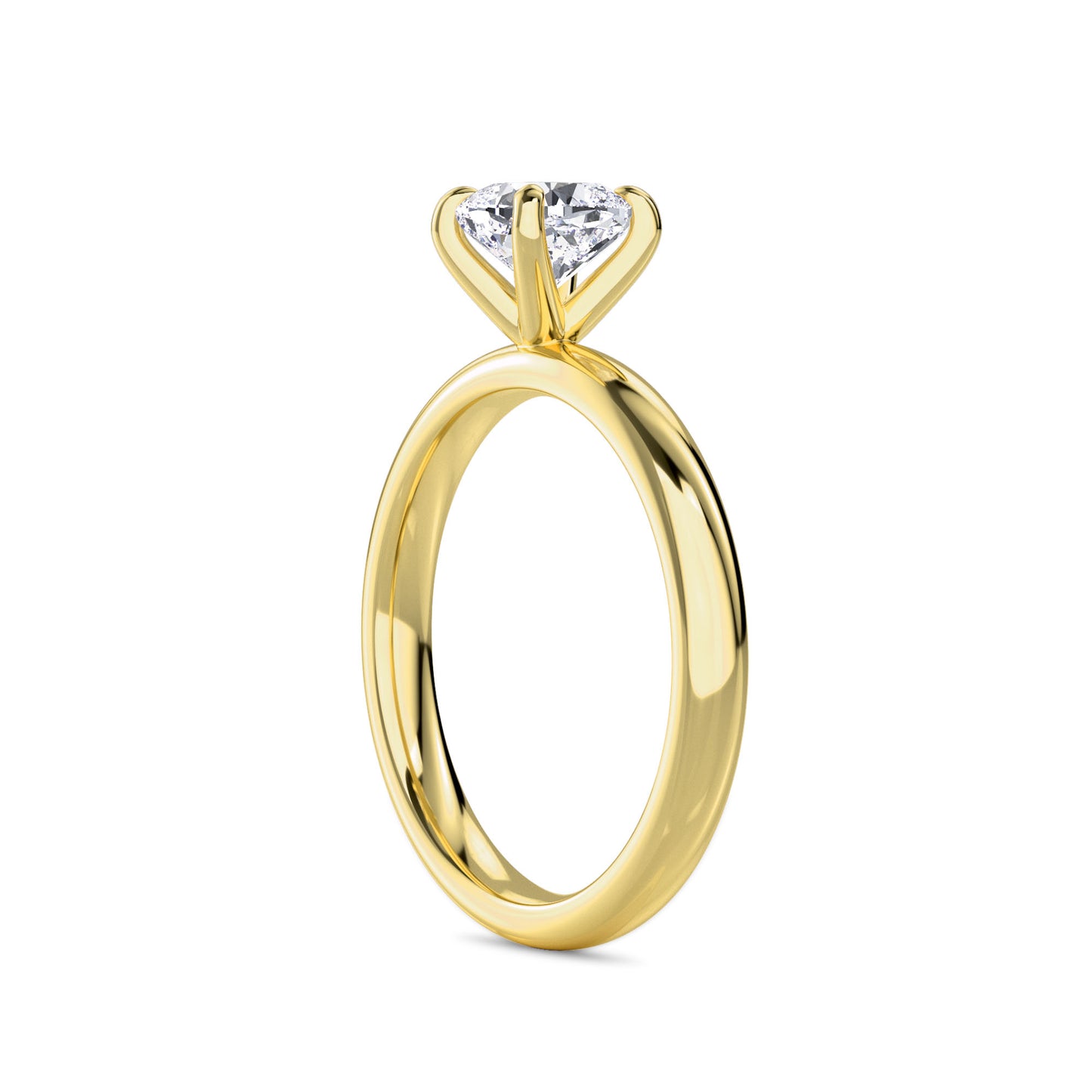18 KT Gold Lab Grown Diamond Elegant Solitaire Ring for Women
