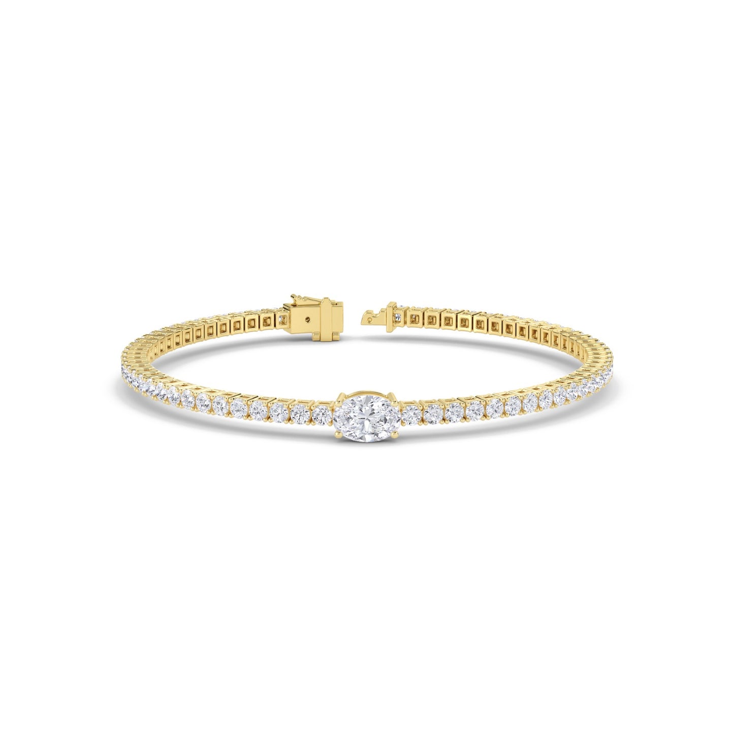 18 KT Gold Lab Grown Diamond Link Bracelets for Women