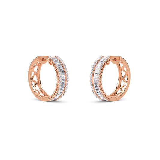 18 Kt Gold Lab Grown Diamond Hoop & Huggie Earrings